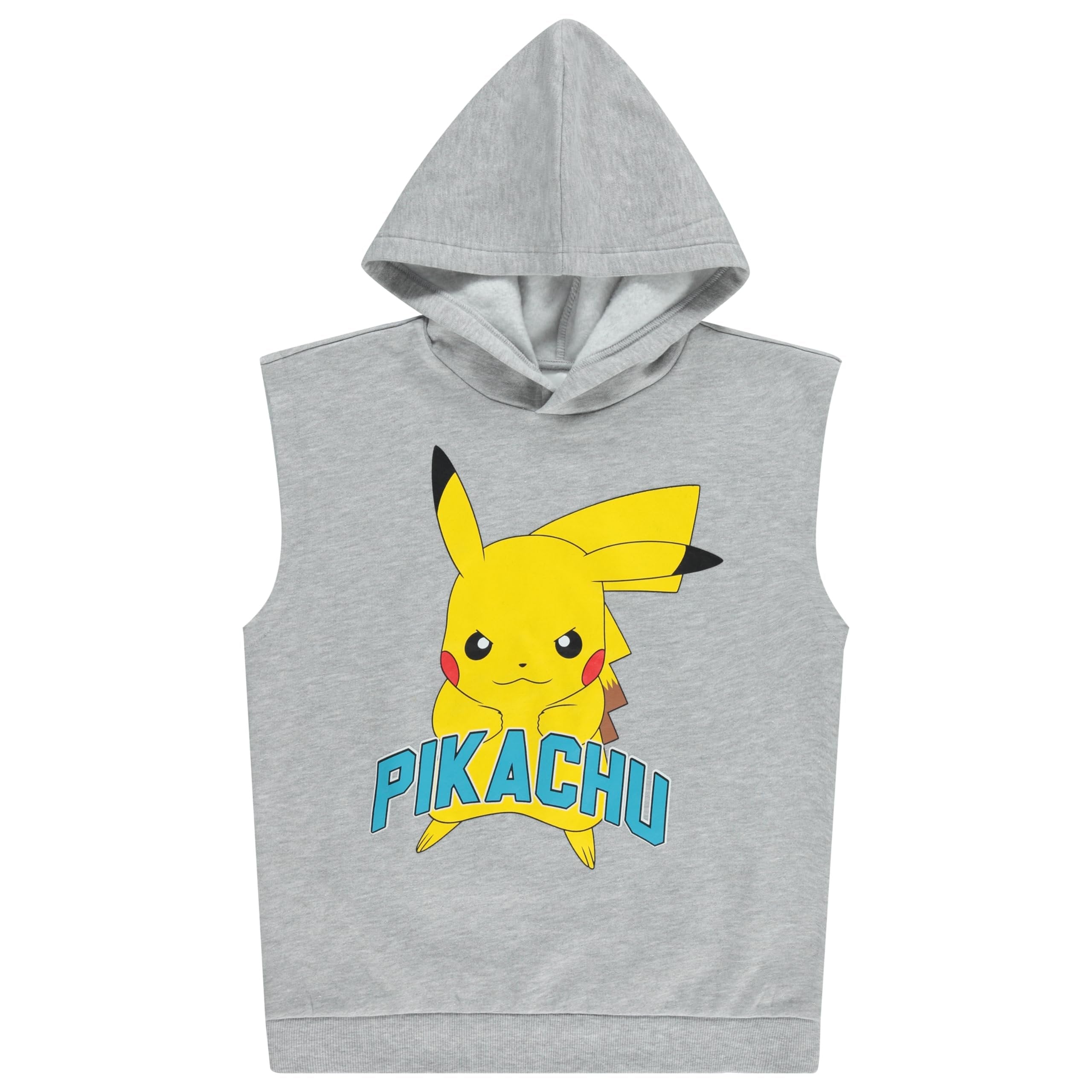 Pokemon Boys Pikachu Fleece Hooded Muscle Tank and Sweat Shorts Set 4-20