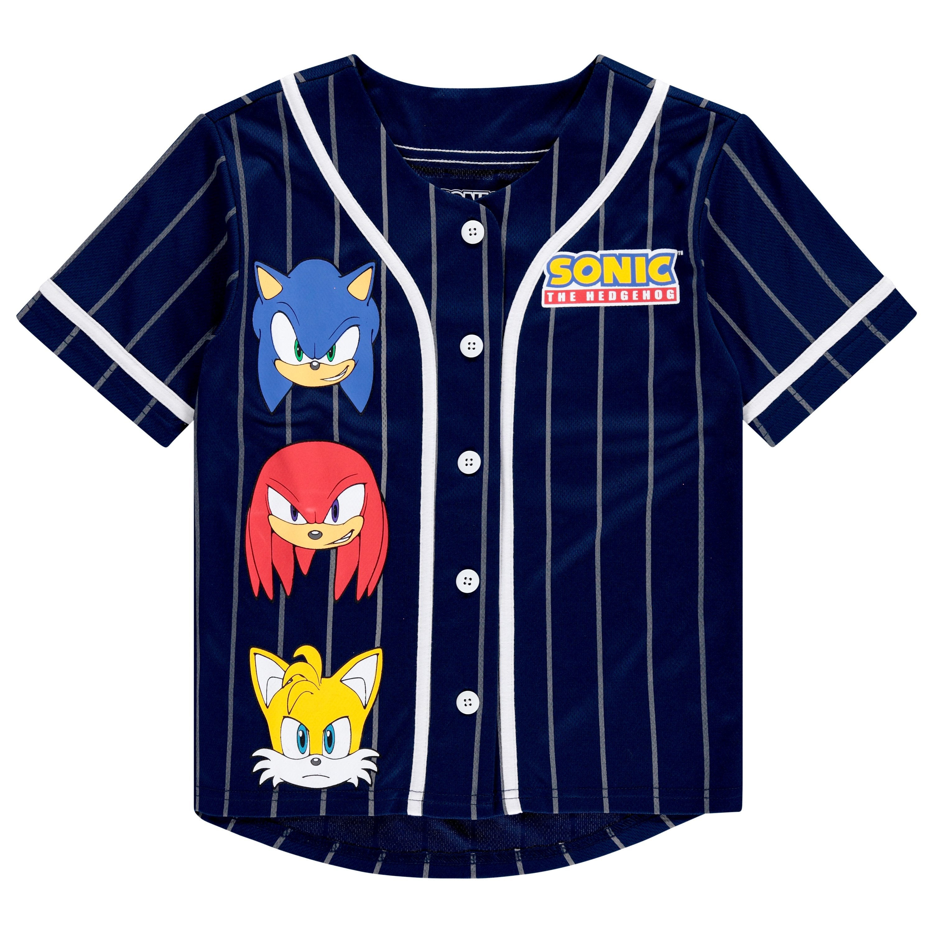 Boys Sonic The Hedgehog Baseball Jersey Shirt and Shorts Clothing Set- Little and Big Boys Sizes 4-20