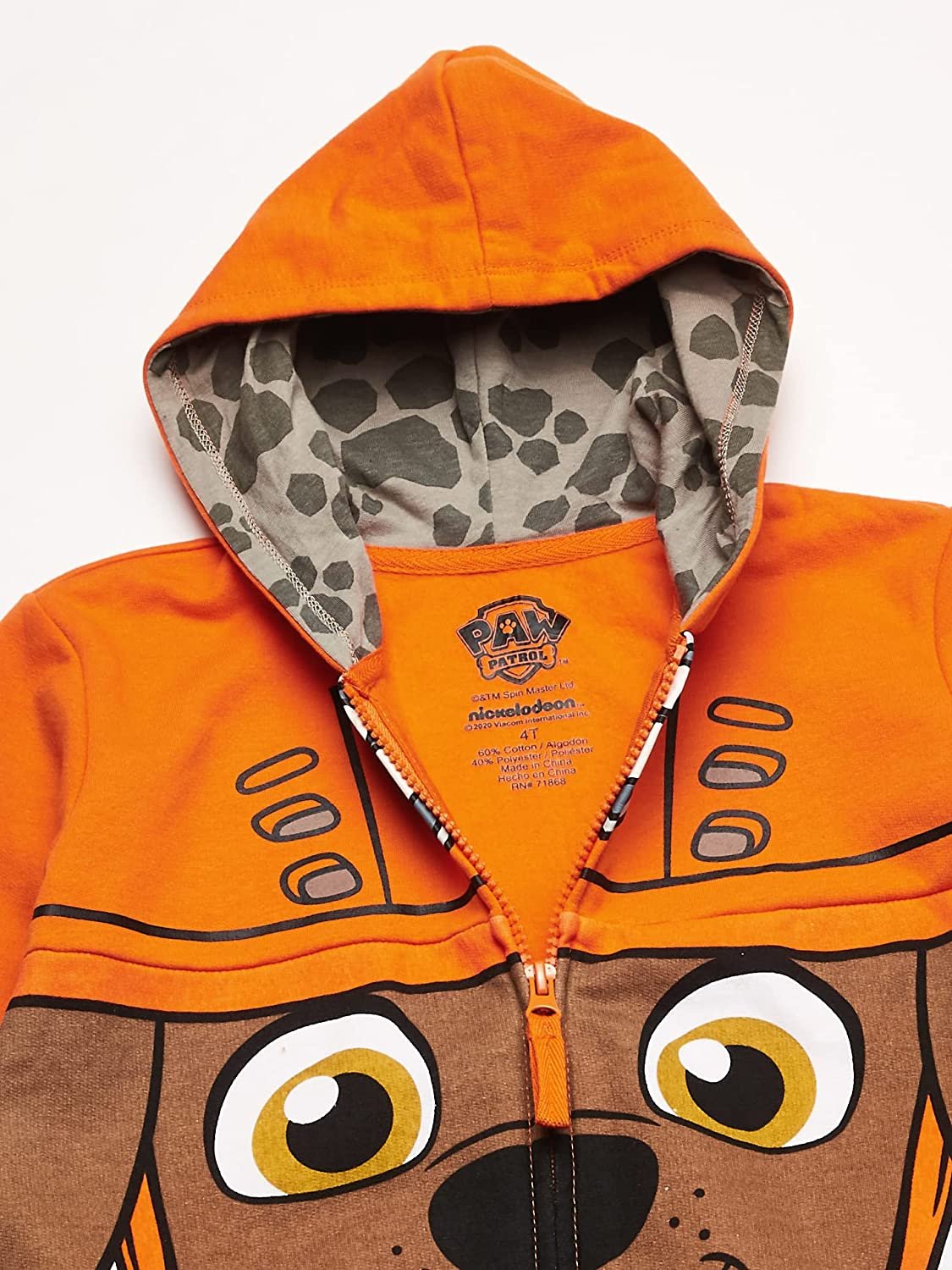 Paw Patrol Boys' Toddler Character Big Face Zip-up Hoodies
