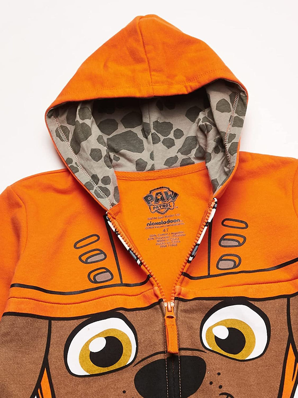 Paw Patrol Boys' Toddler Character Big Face Zip-up Hoodies
