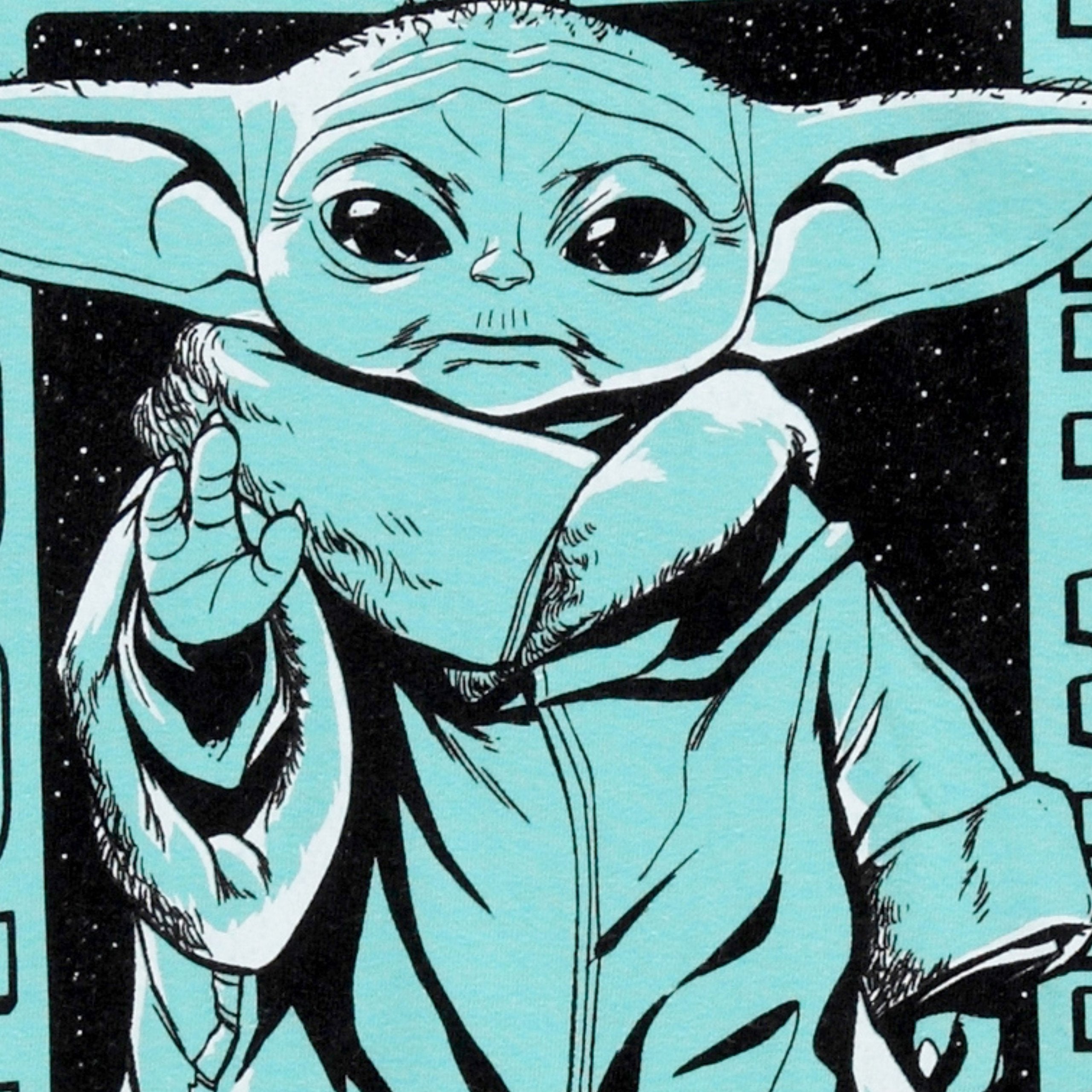 STAR WARS Boys Baby Yoda T-Shirt - Mandalorian The Child Boys Boys Short Sleeve T-Shirt- Air Brushed