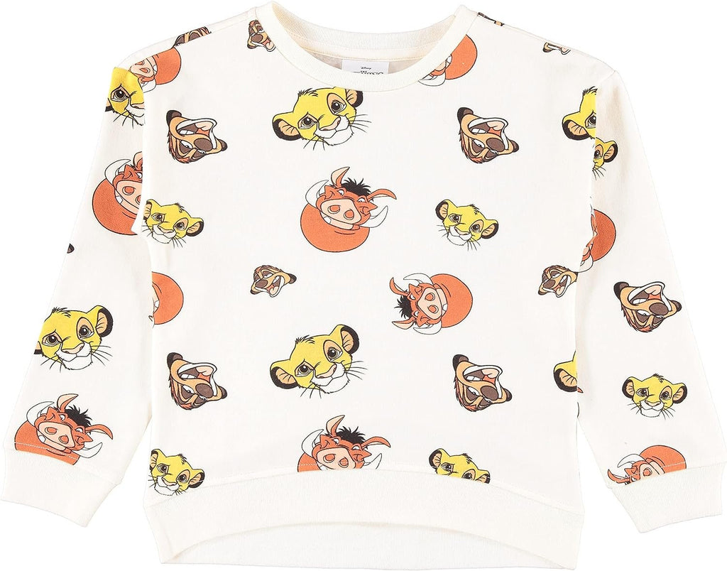 Disney girls Minnie Mouse, Lion King Girls Fleece Sweatshirt and T-shirt 2 Piece Bundle Outfit Set