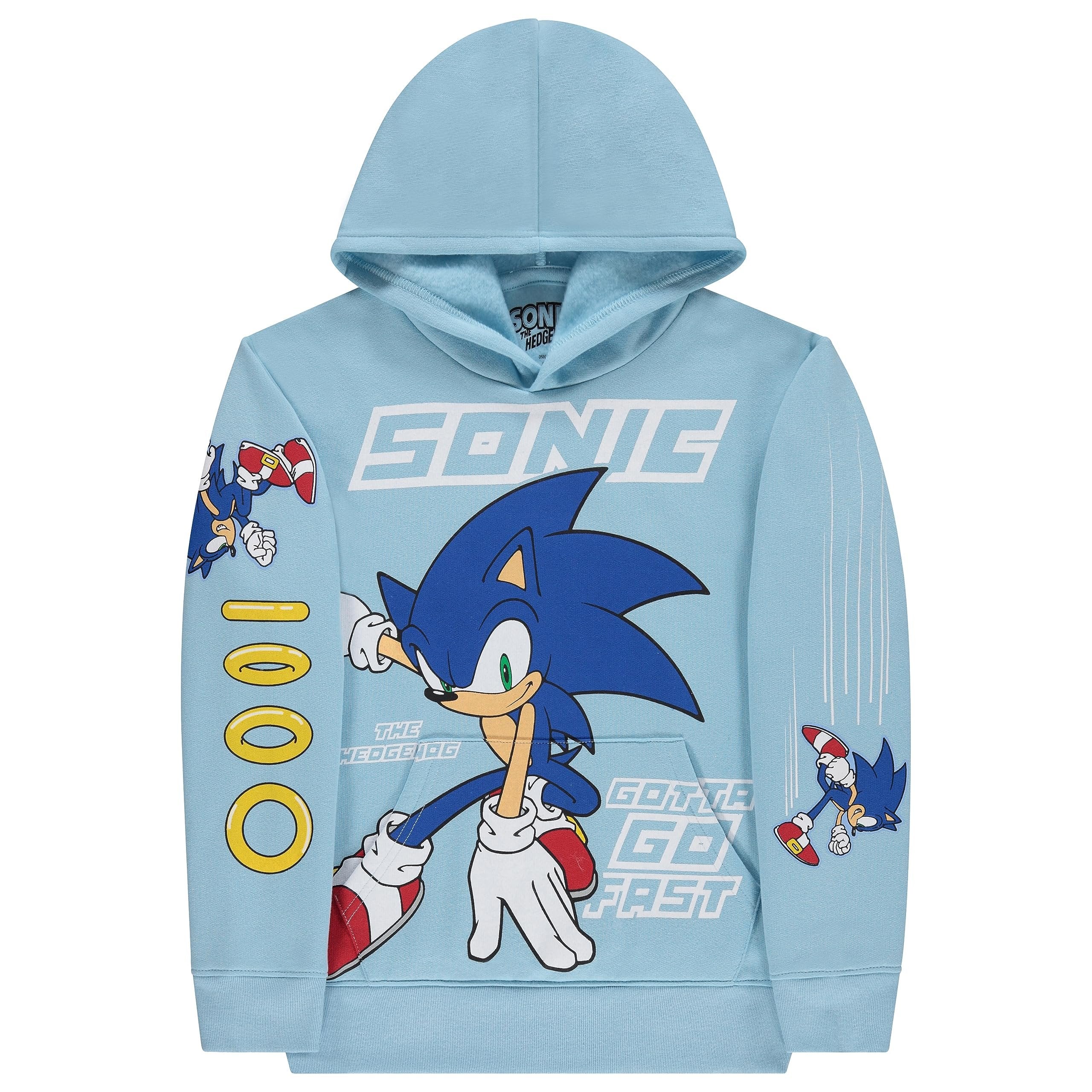 Boys' Sonic & Tails Hoodie - Navy, Sizes 4-20, Sonic the Hedgehog Pullover