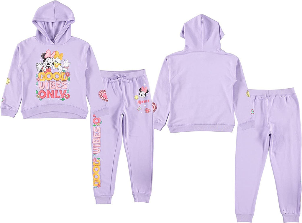 Disney Girls Minnie Mouse Hoodie and Jogger Clothing Set - Sizes 4-16