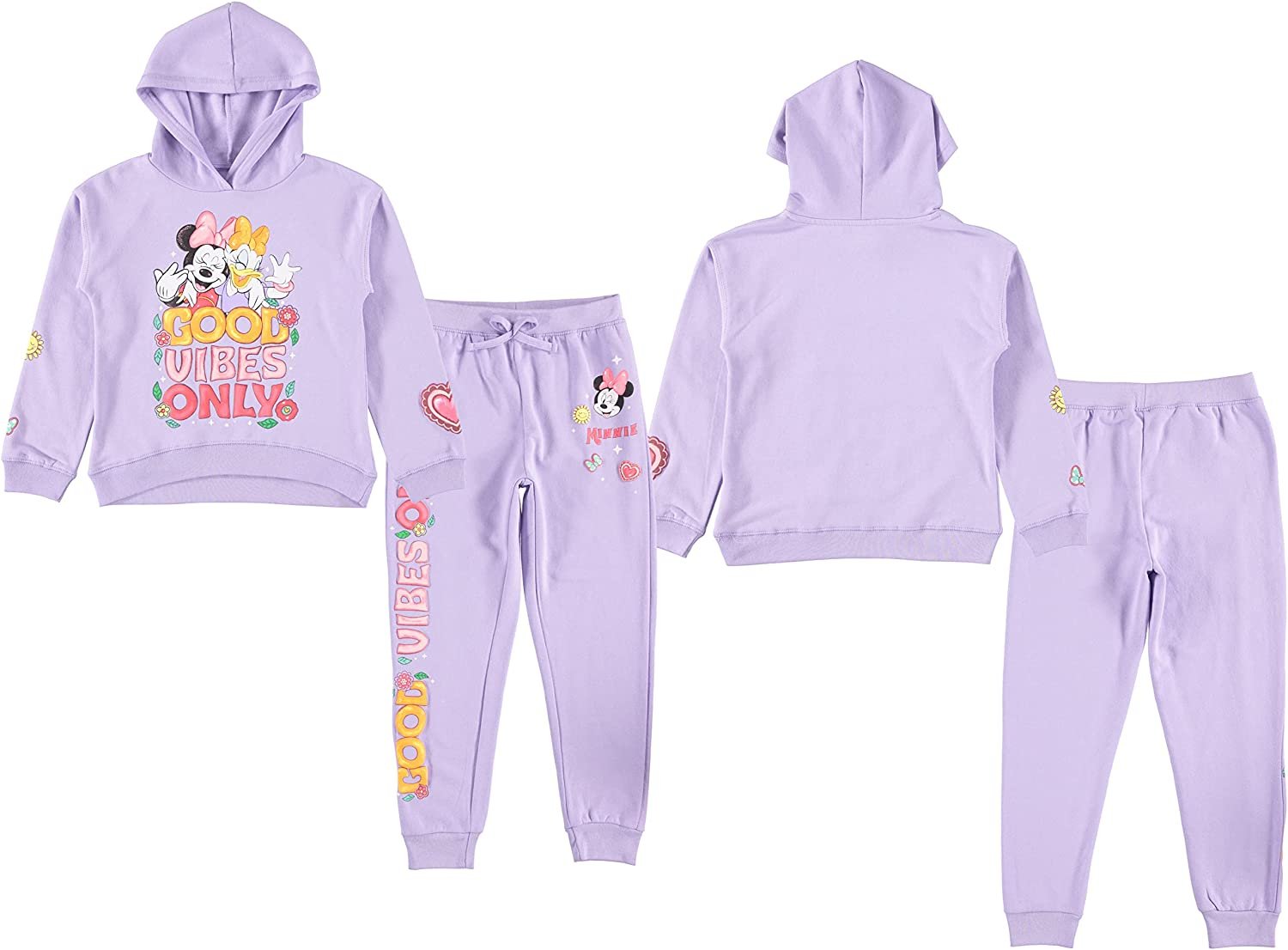 Disney Girls Minnie Mouse Hoodie and Jogger Clothing Set - Sizes 4-16