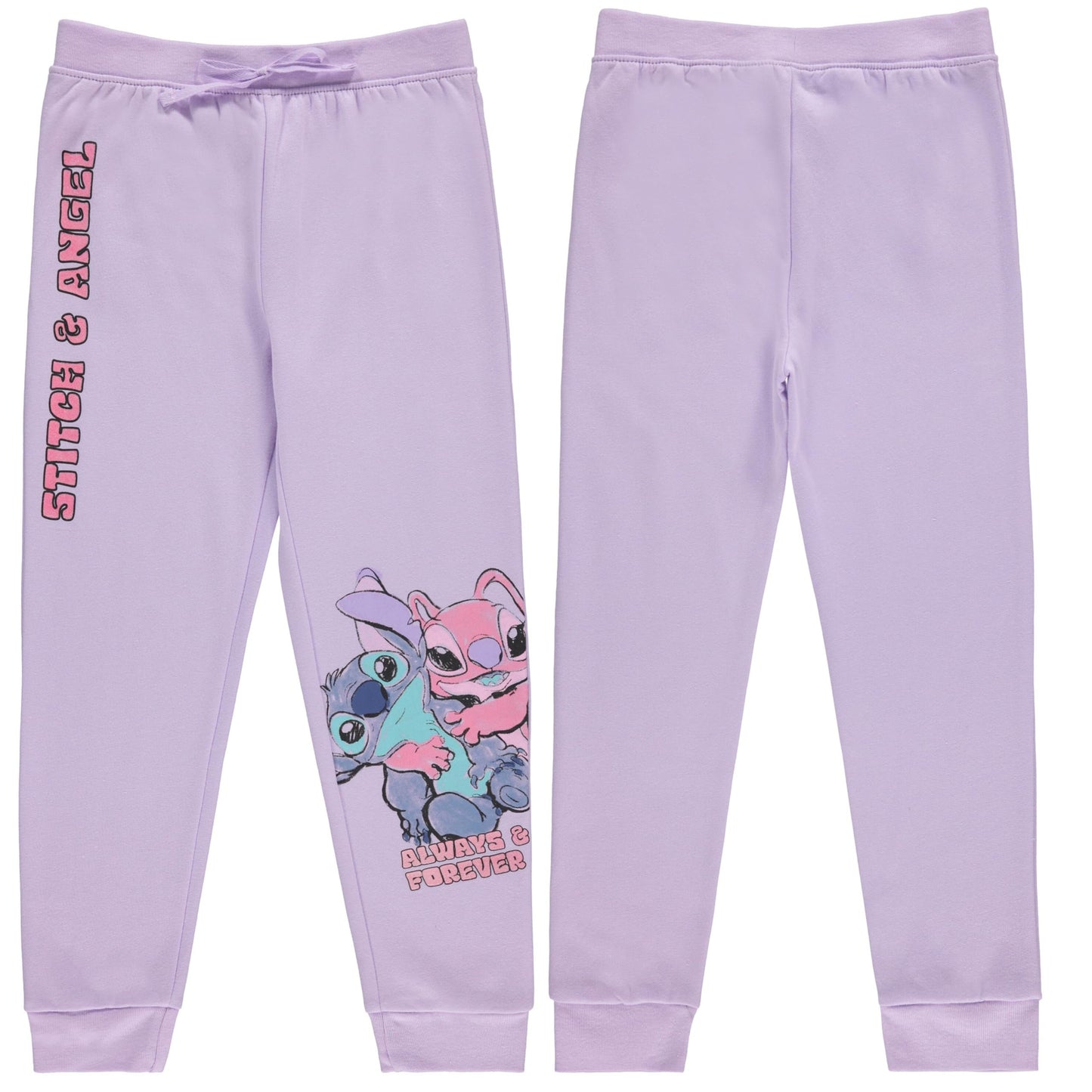 Disney Girls Lilo and Stitch Jogger Sweatpants with Minnie Mouse & Disney Princesses, Little and Big Girls Sizes 4-16