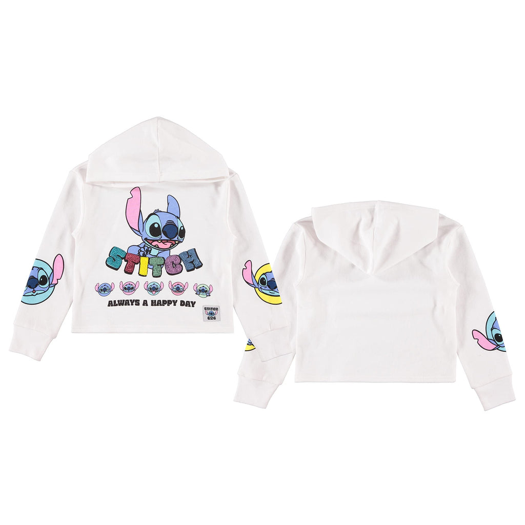 Disney Lilo & Stitch Girls Hoodie - Stitch Skimmer Pull Over Hoodie- Little and Big Girl Sizes 4-16