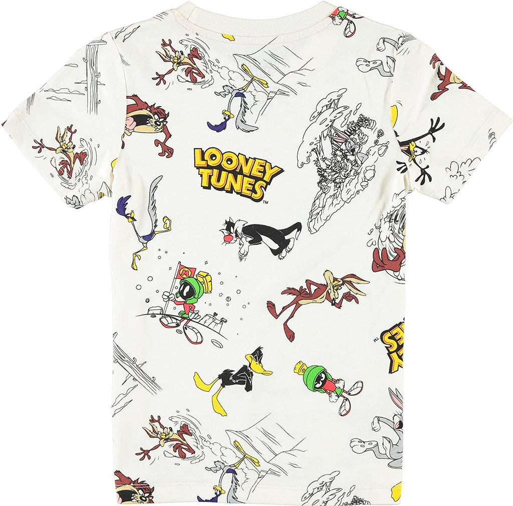 Looney Tunes Boys Short Sleeve T-Shirt - All Over Print T-Shirt Bugs Bunny, Taz, Daffy Duck and Friends