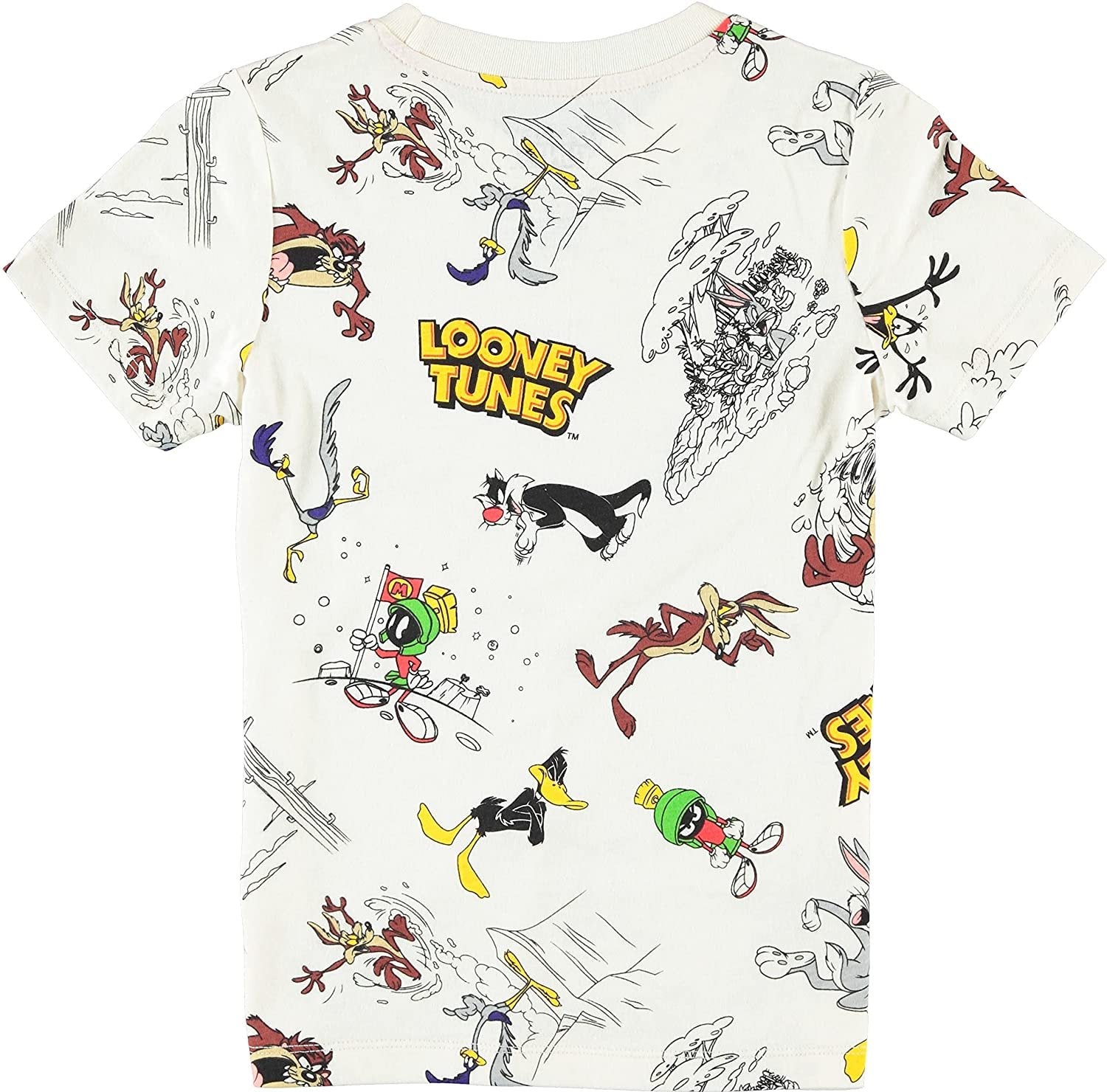 Looney Tunes Boys Short Sleeve T-Shirt - All Over Print T-Shirt Bugs Bunny, Taz, Daffy Duck and Friends