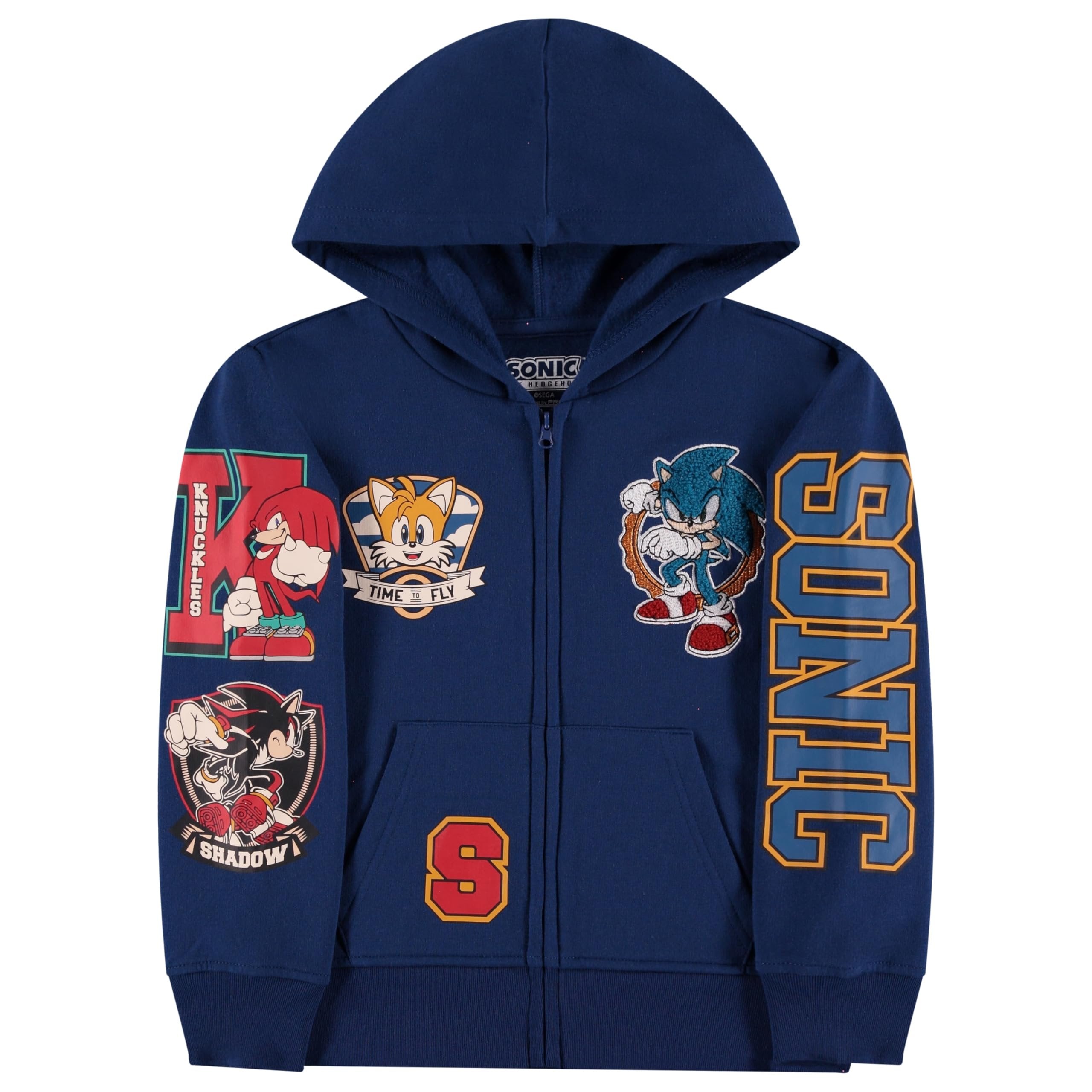 Sonic The Hedgehog Boys Graphic Hoodie and Jogger Pants 2-Piece Outfit Set- Sizes 4-20