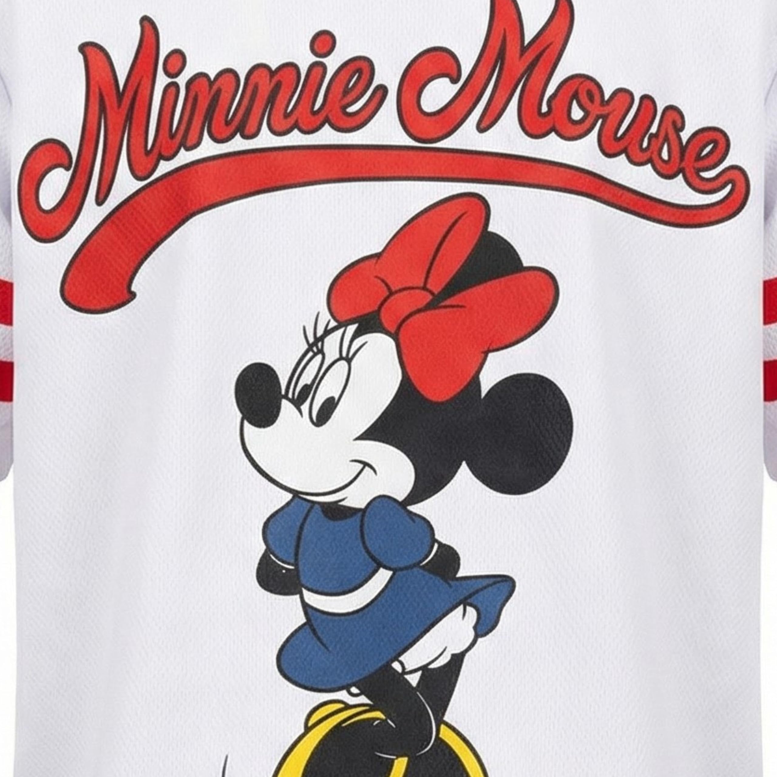 Disney Girls Minnie Mouse Baseball Jersey T-Shirt - Girls Sizes 4-16