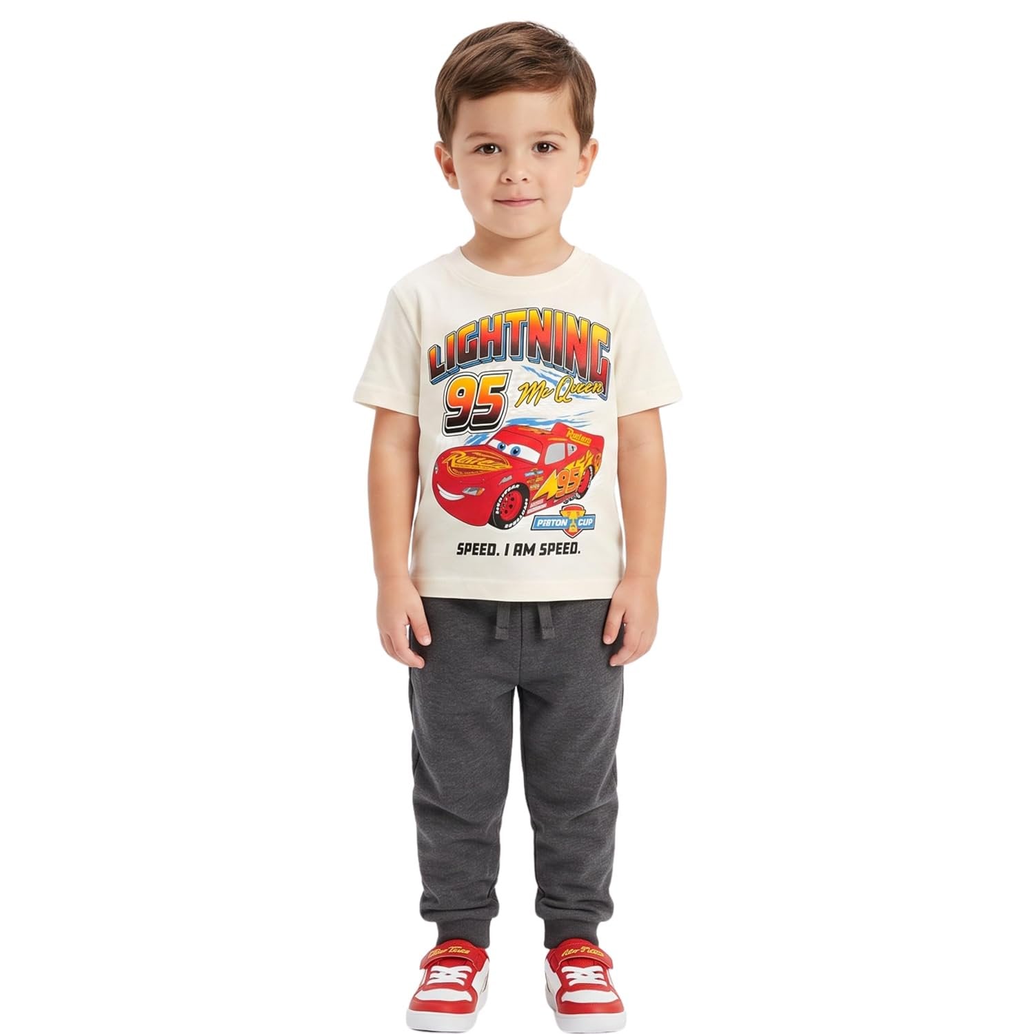 Disney Cars Lightning McQueen Toddler Boys T-Shirt, Short Sleeve, 2T-5T