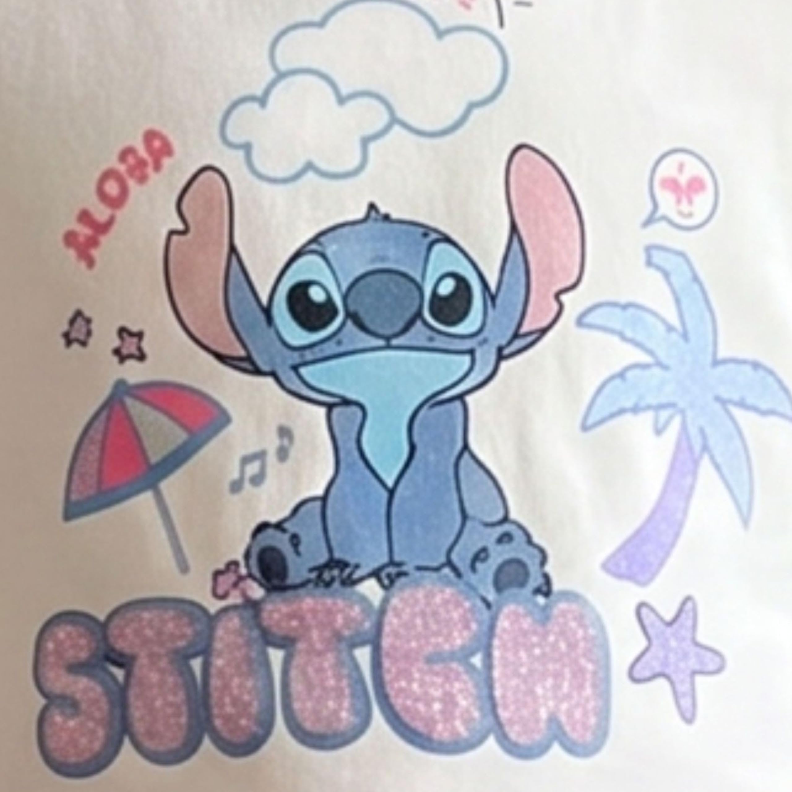 Disney Lilo & Stitch Girls Tulle Dress, Ruffle Sleeve Stitch Dress with Glitter Skirt, Little Girls Sizes 4-6X