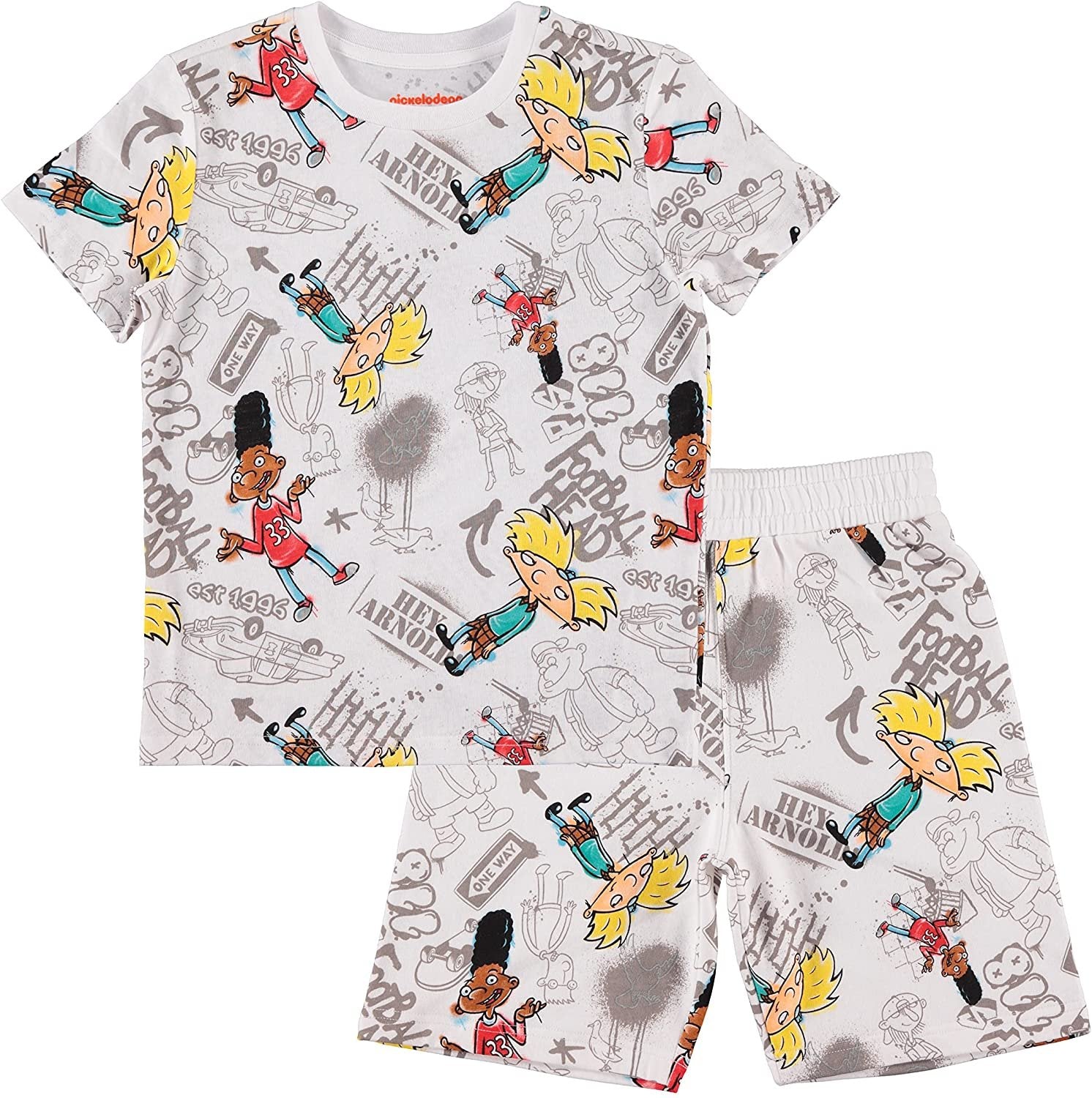 Nickelodeon Rugrats, Hey Arnold, All That Boys Short Sleeve T-Shirt and Shorts Clothing Set