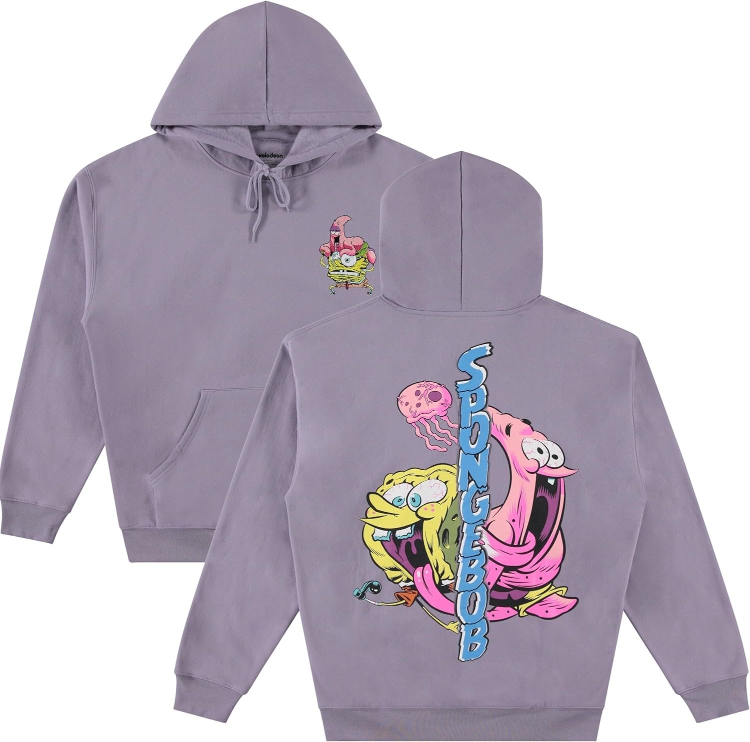 SpongeBob SquarePants Premium Men's Hoodie: Luxurious Embroidery and Puff Ink Logos