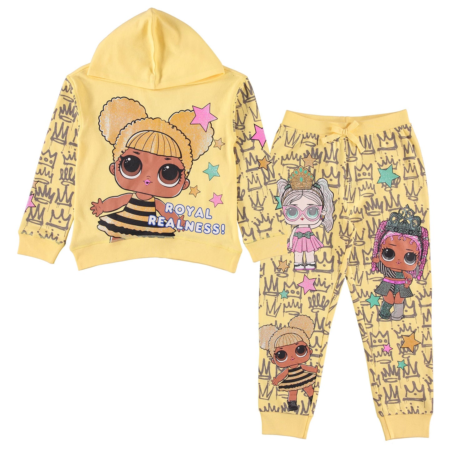 L.O.L. Surprise! Girls Pullover Hoodie and Jogger Clothing Set - Sizes 4-16