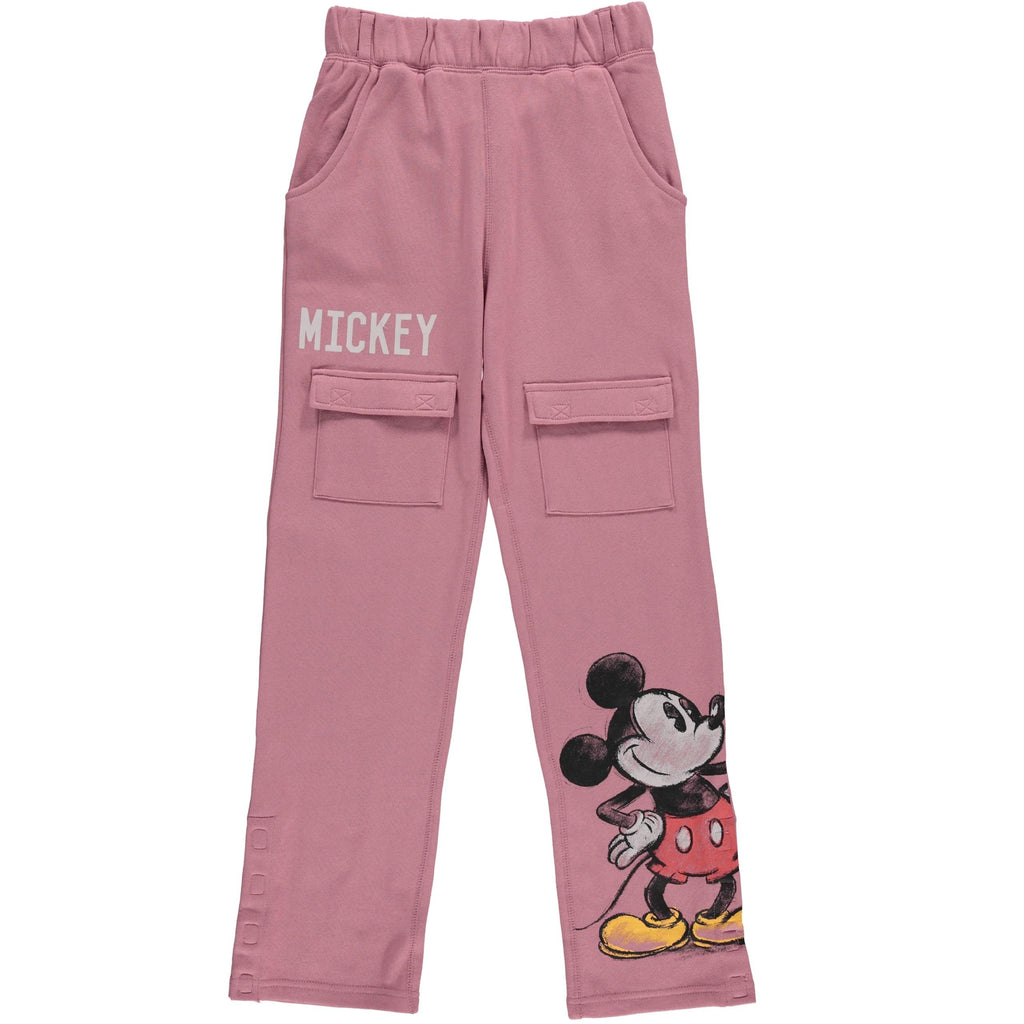 Boys Mickey Mouse Adaptive T-Shirt & Cargo Sweatpants Set, Classic Mickey Mouse Clothing Little and Big Boys Sizes
