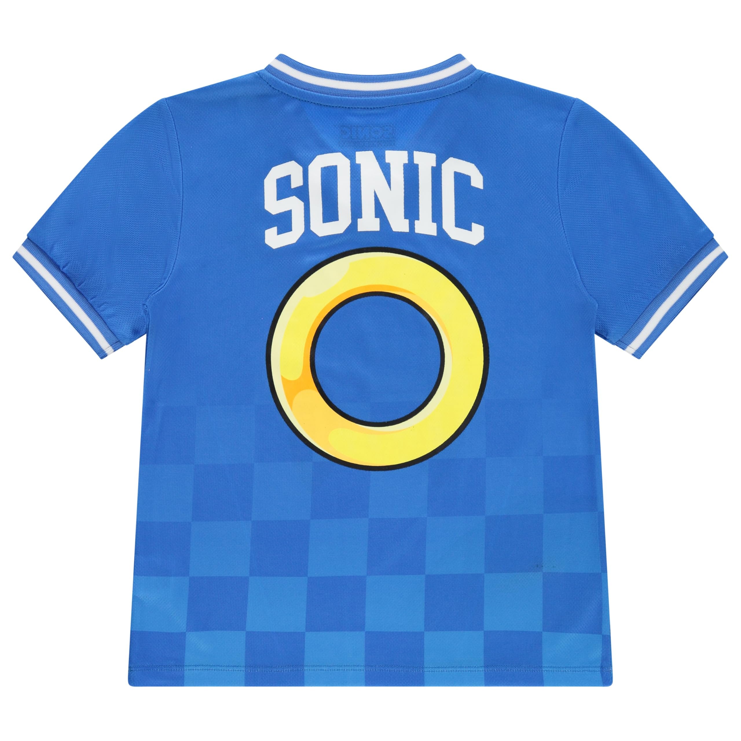 SEGA Boys' Sonic the Hedgehog Boys Soccer Mesh Jersey Tee & Short 2pc Set - Boy 4-20