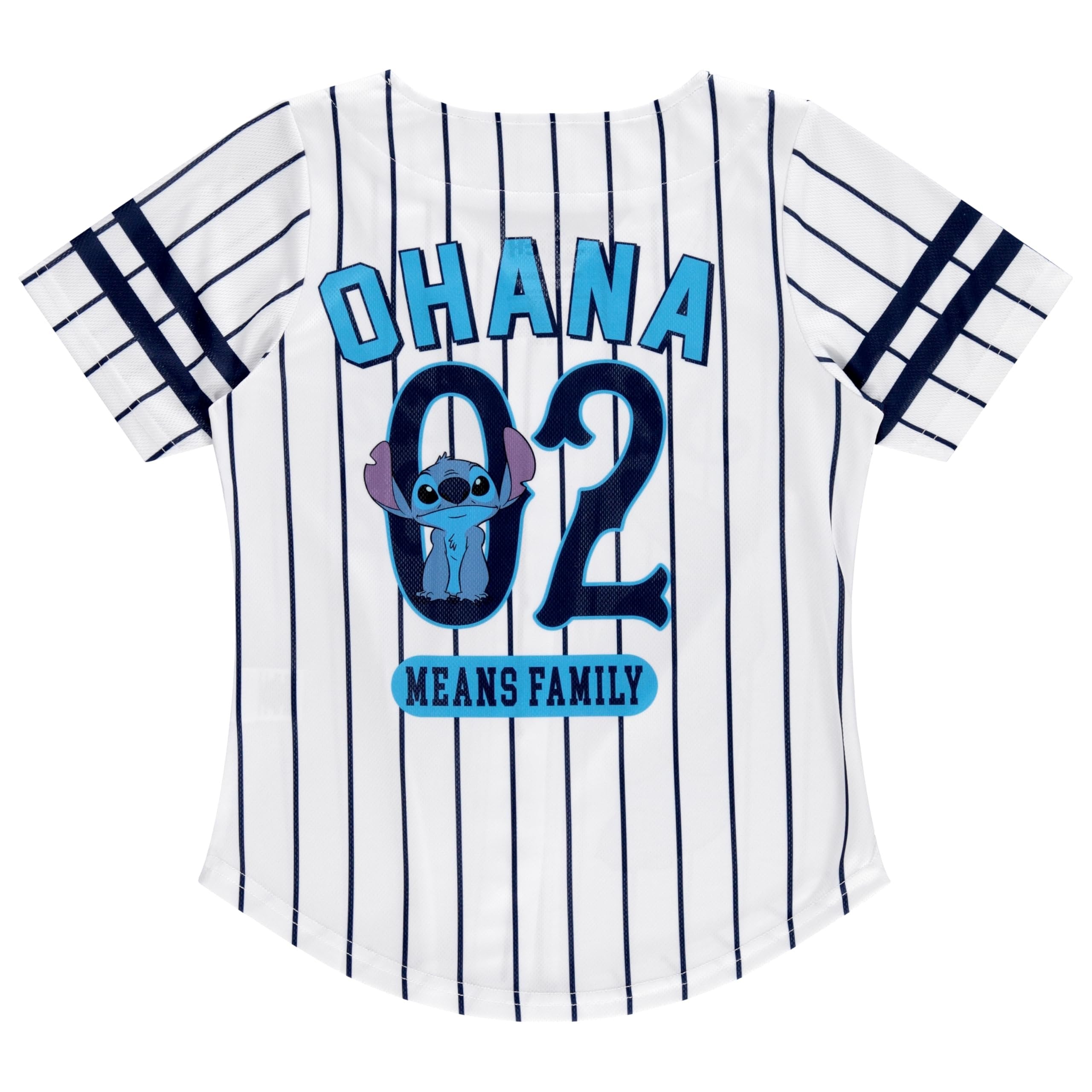 Disney Girls Baseball Jersey T-Shirt with Lilo & Stitch and Mickey Mouse- Girls Sizes 4-16 Hot Pink