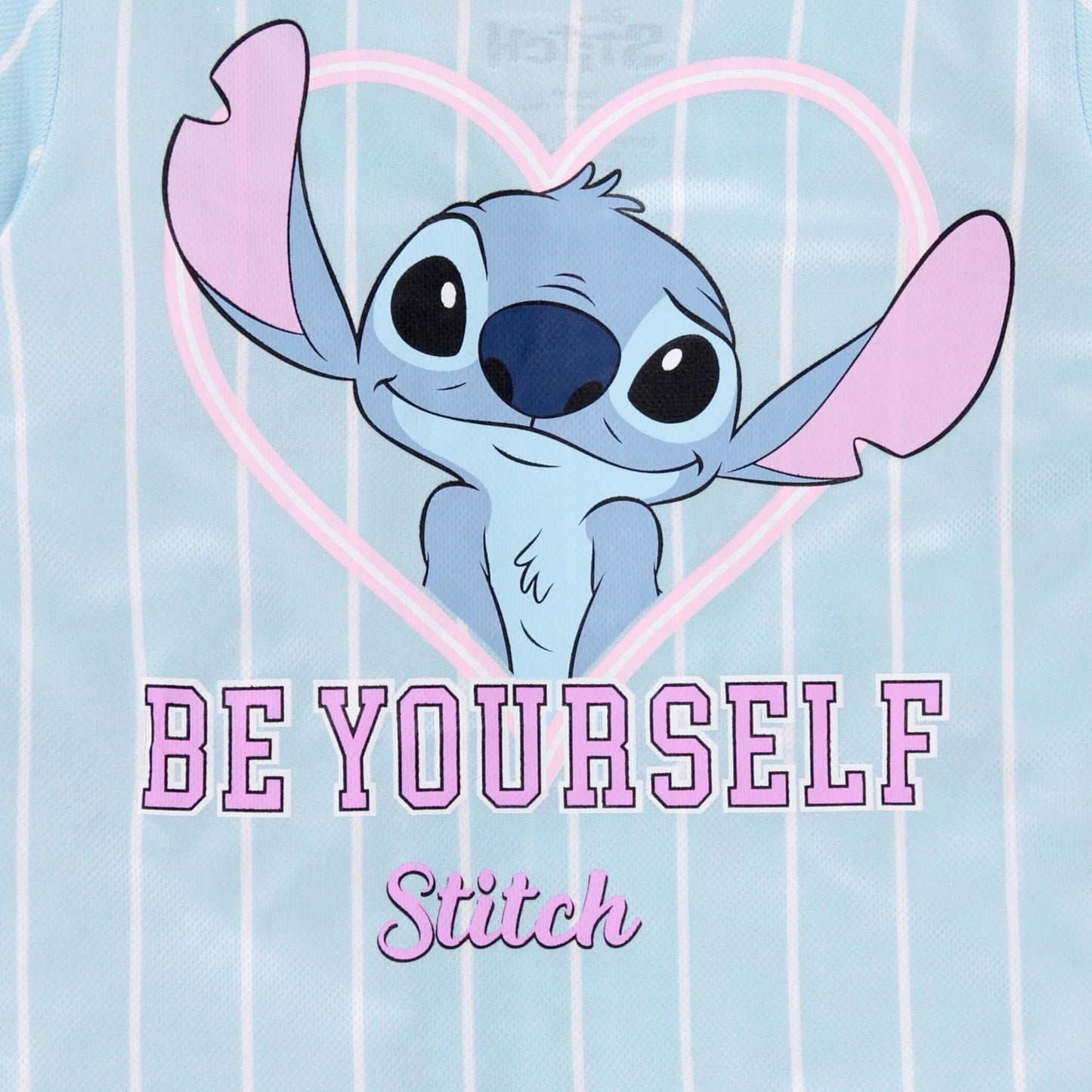 Disney Girls Baseball Jersey T-Shirt with Lilo & Stitch and Mickey Mouse- Girls Sizes 4-16 Hot Pink