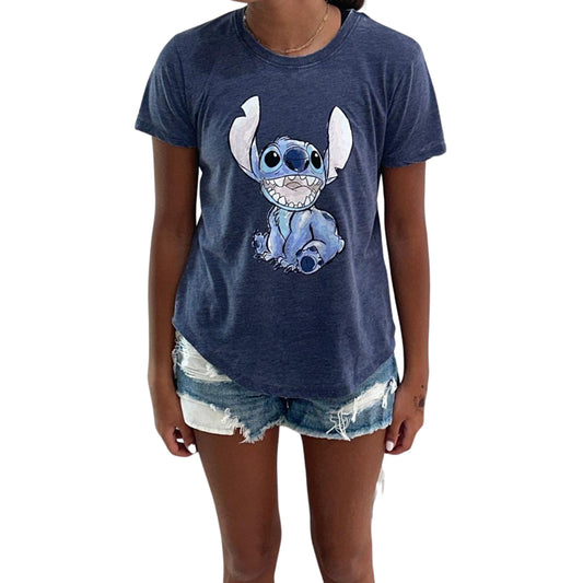 Disney Junior Lilo and Stitch Short Sleeve T-Shirt- Junior Ladies Sizes XS-3XL