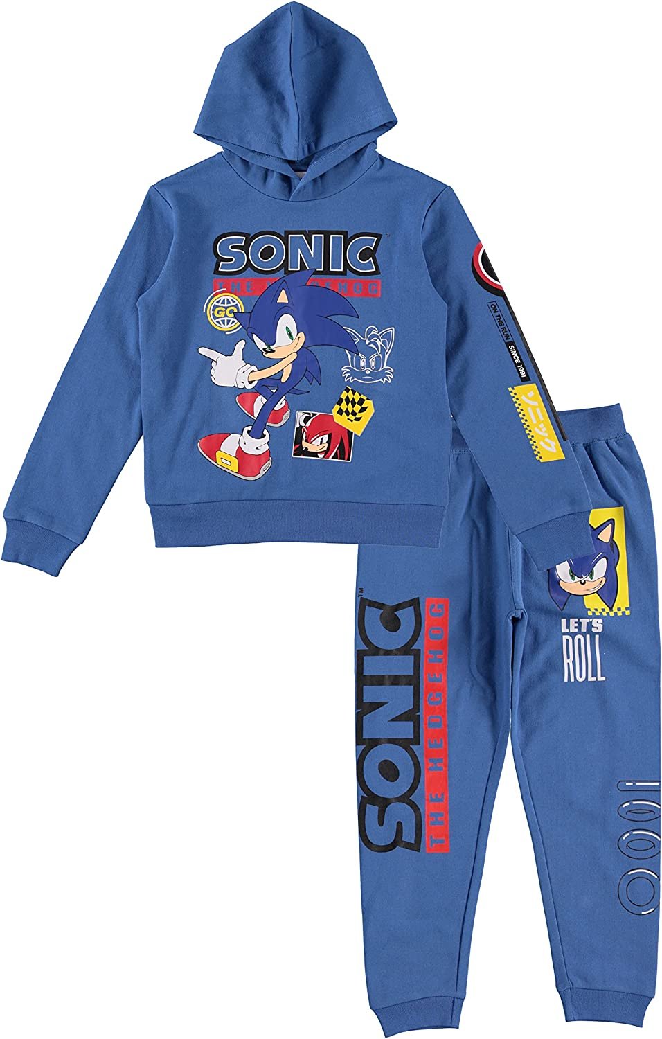 FREEZE Boys Sonic Hoodie and Jogger Sweatpants - Sonic The Hedgehog Boys 2-Piece Outfit Set sizes 4-16