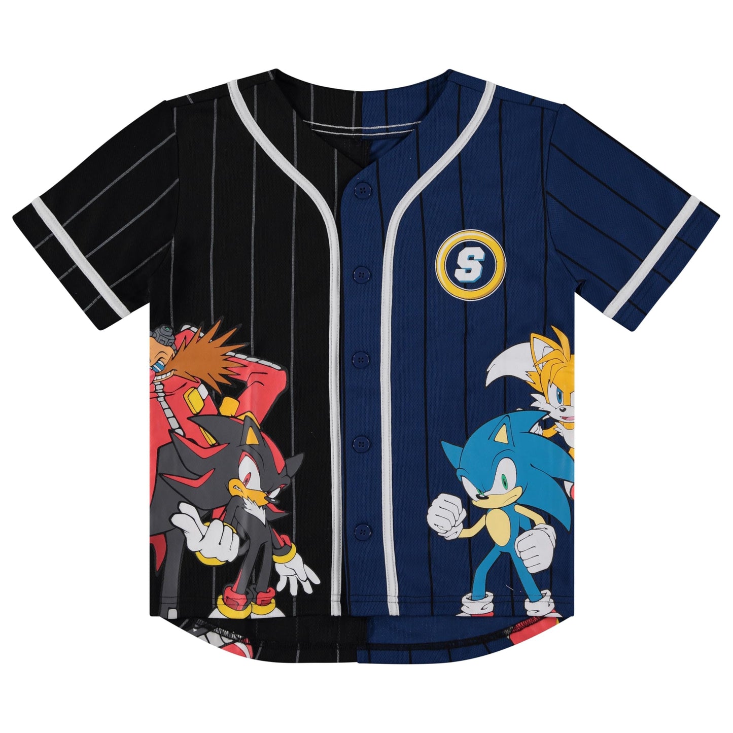 Boys Sonic The Hedgehog Baseball Jersey T-Shirt - Little and Big Boys Sizes 4-20