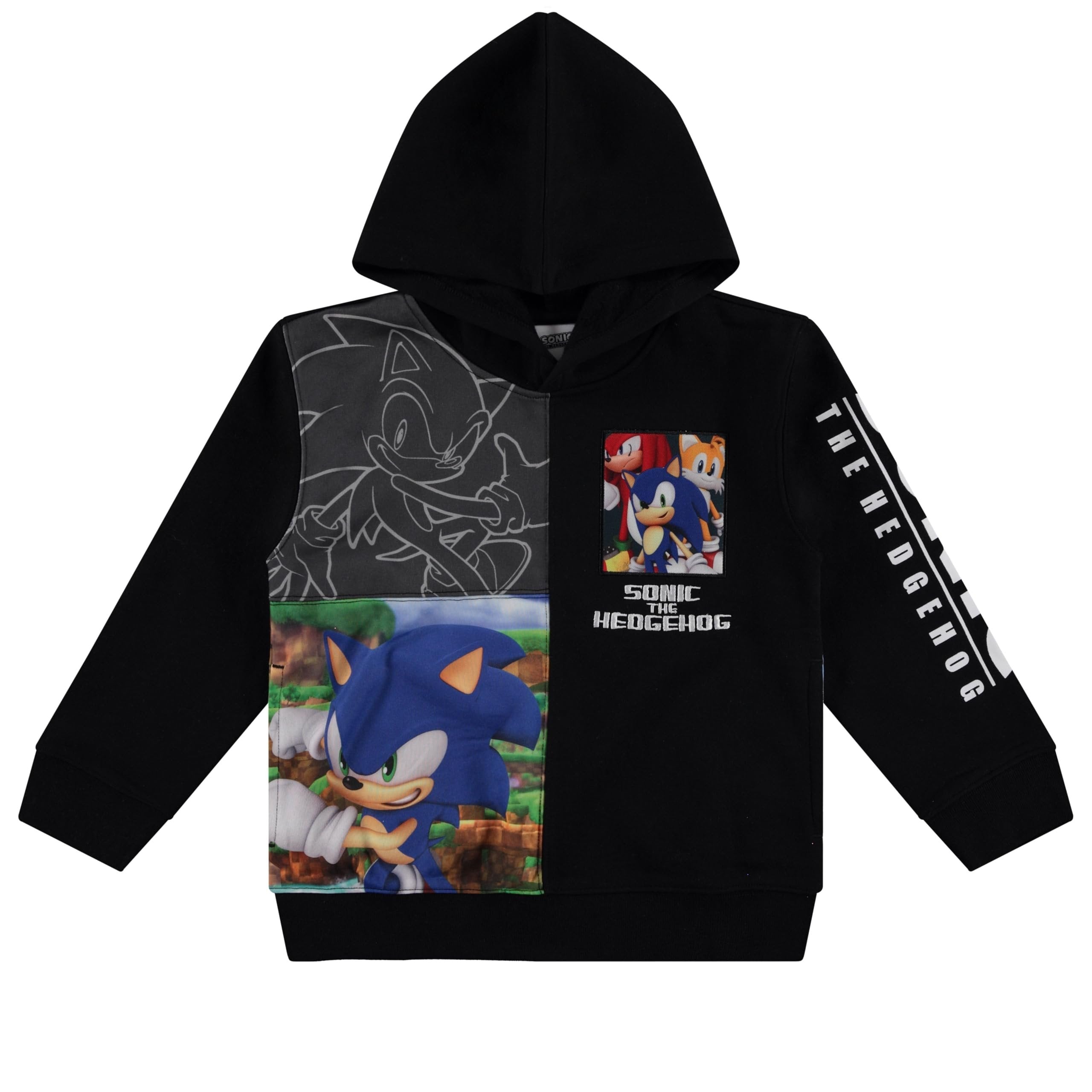 Boys Sonic The Hedgehog Pullover Hoodie- Sonic, Tails, Shadow and Knuckles Sizes 4-7