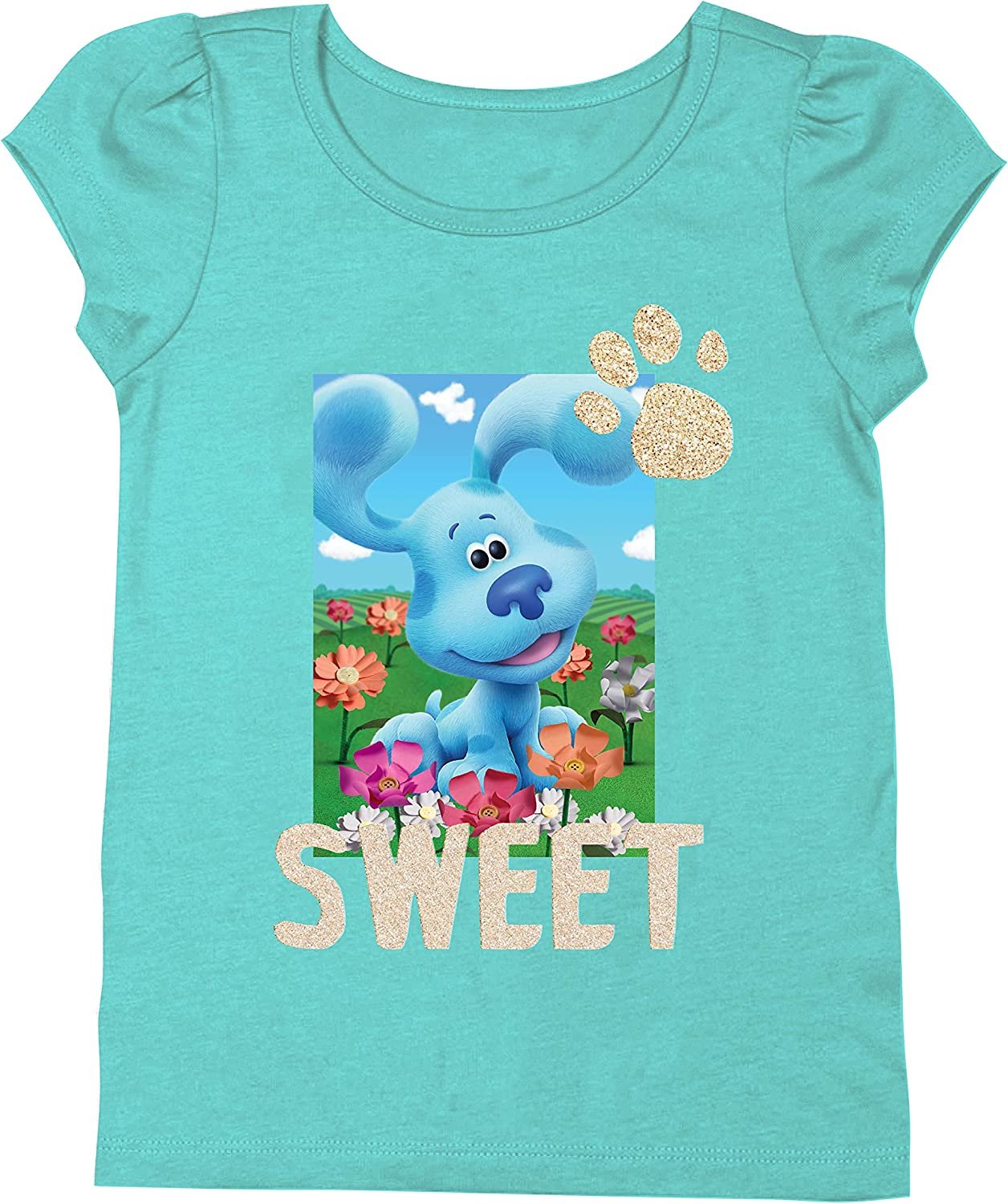 Nickelodeon Blue's Clues & You Sweet Toddler Girl Short Sleeve Tee-Blue, Josh, Magenta
