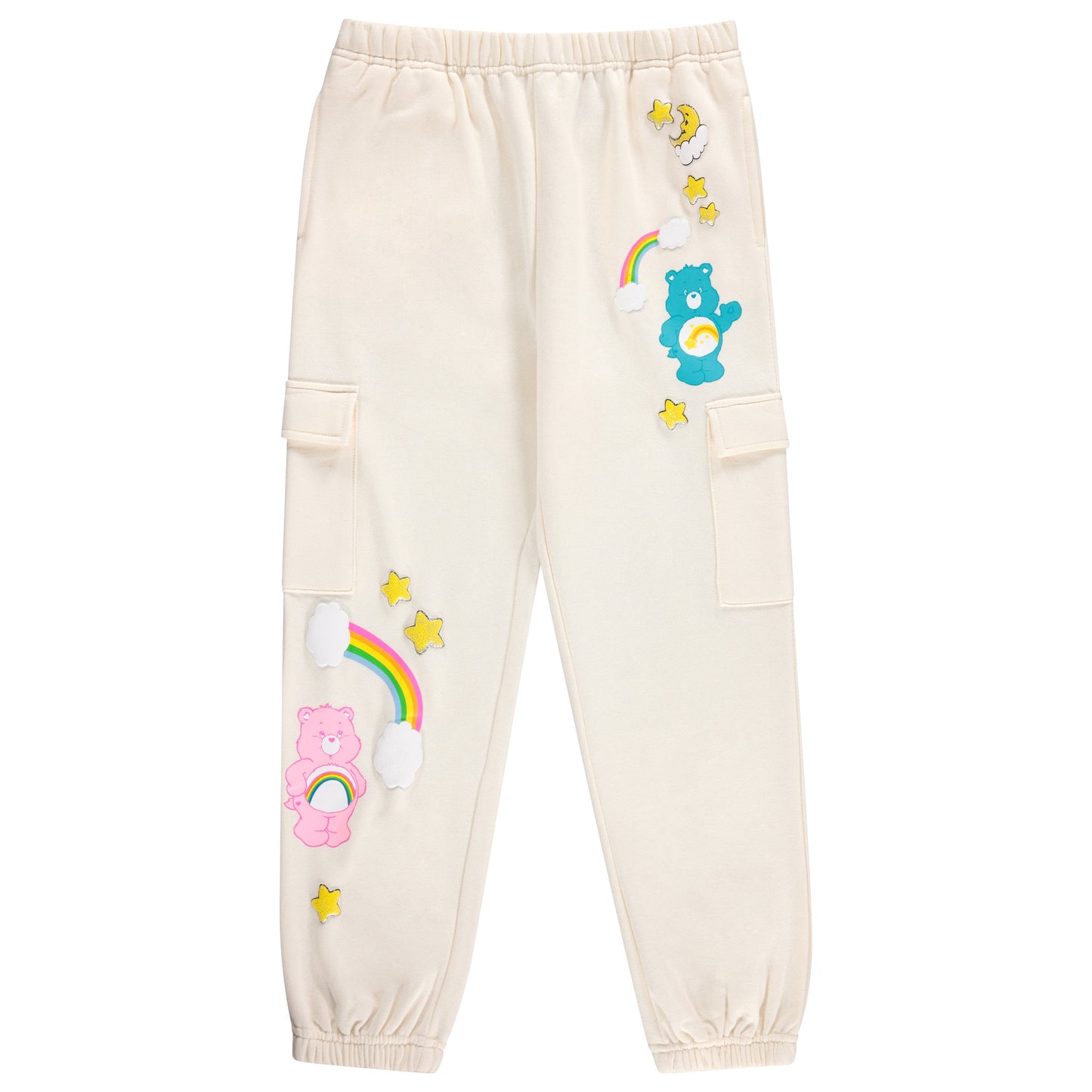 Care Bears Girls Cargo Sweatpants with Pockets Featuring Wish and Cheer Bear- Sizes 4-16