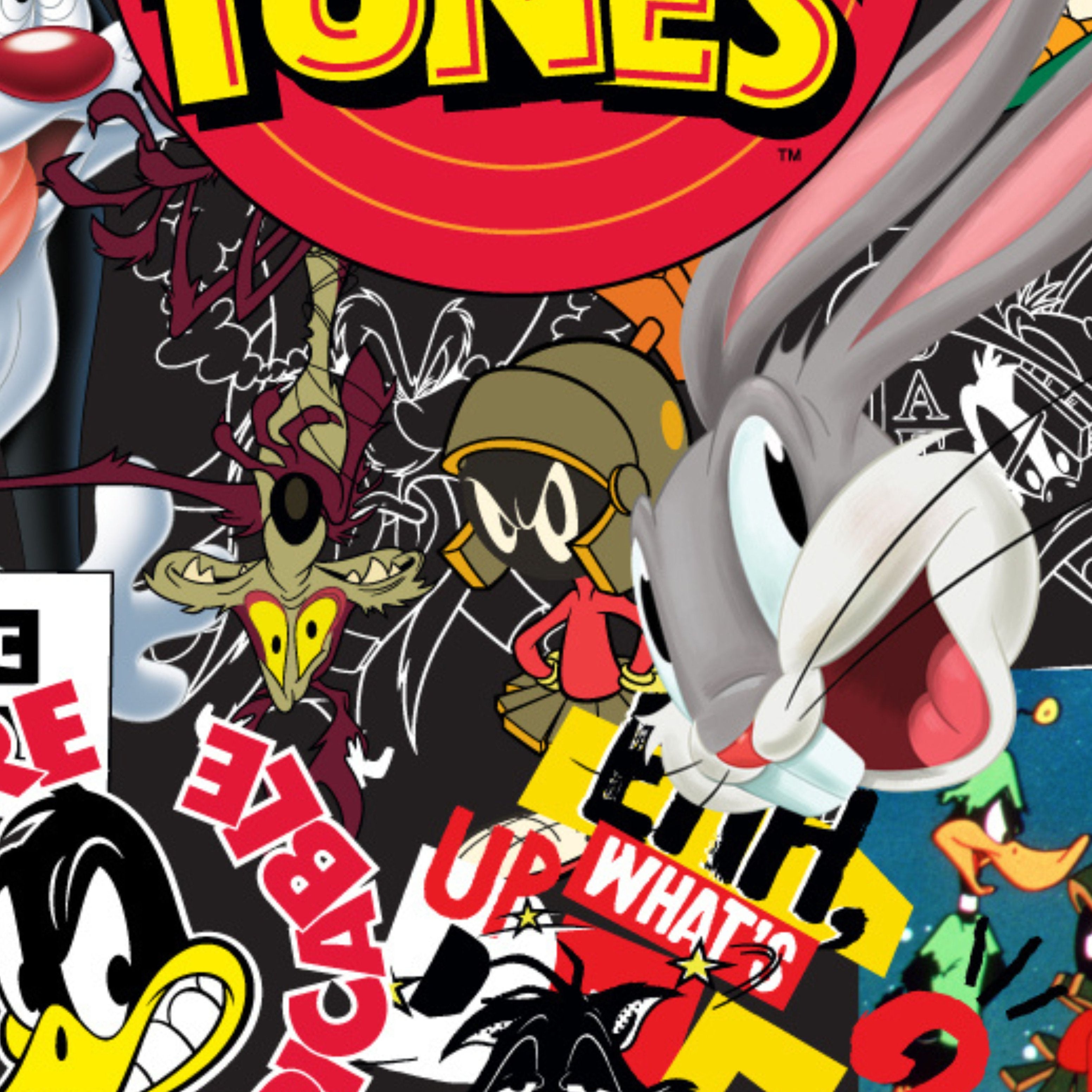 Looney Tunes Boys Short Sleeve T-Shirt - All Over Print T-Shirt Bugs Bunny, Taz, Daffy Duck and Friends