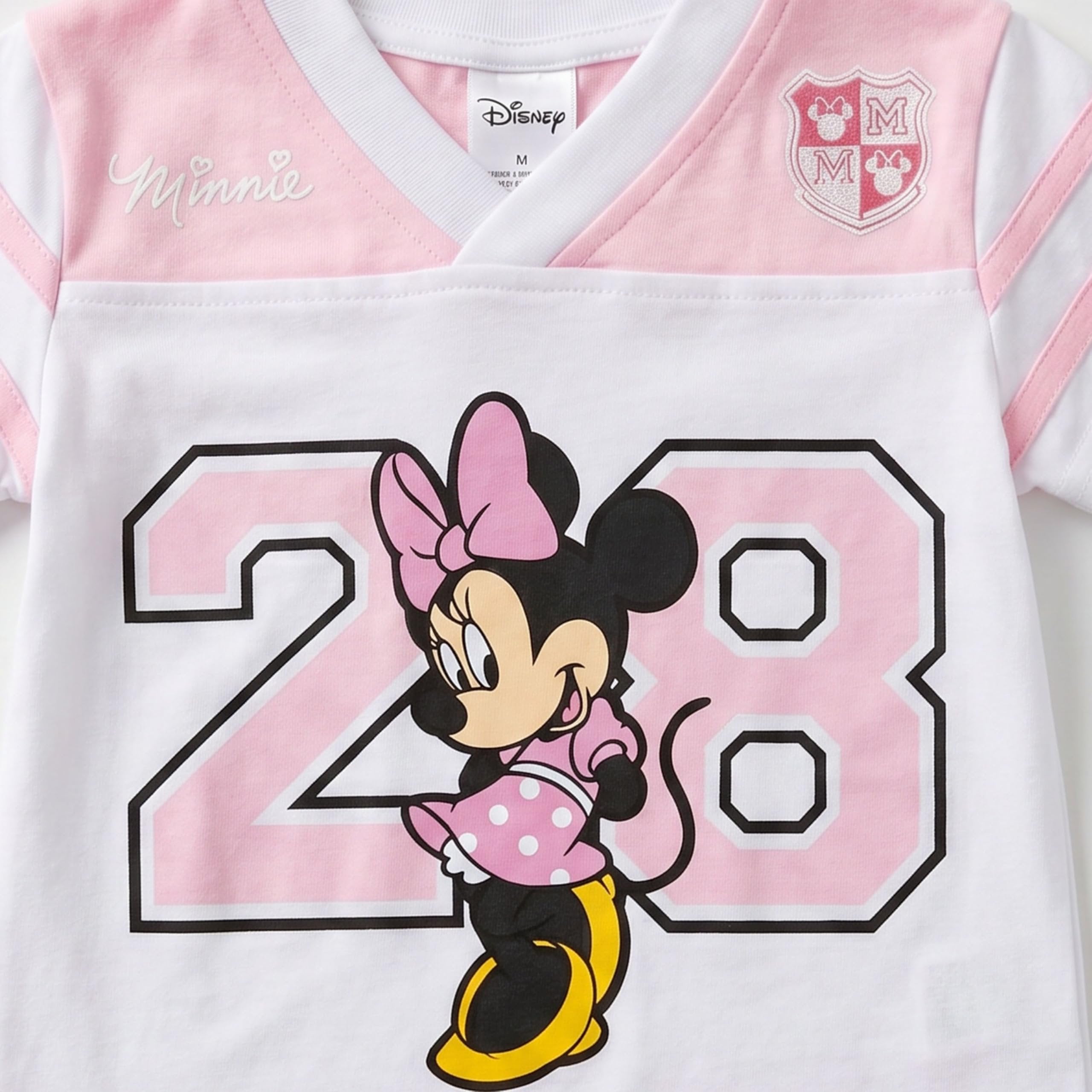 Disney Minnie Mouse Girls Soccer Jersey & Shorts Set, Pink 2-Piece Outfit, Toddler & Little Girls Sizes 2T-6X