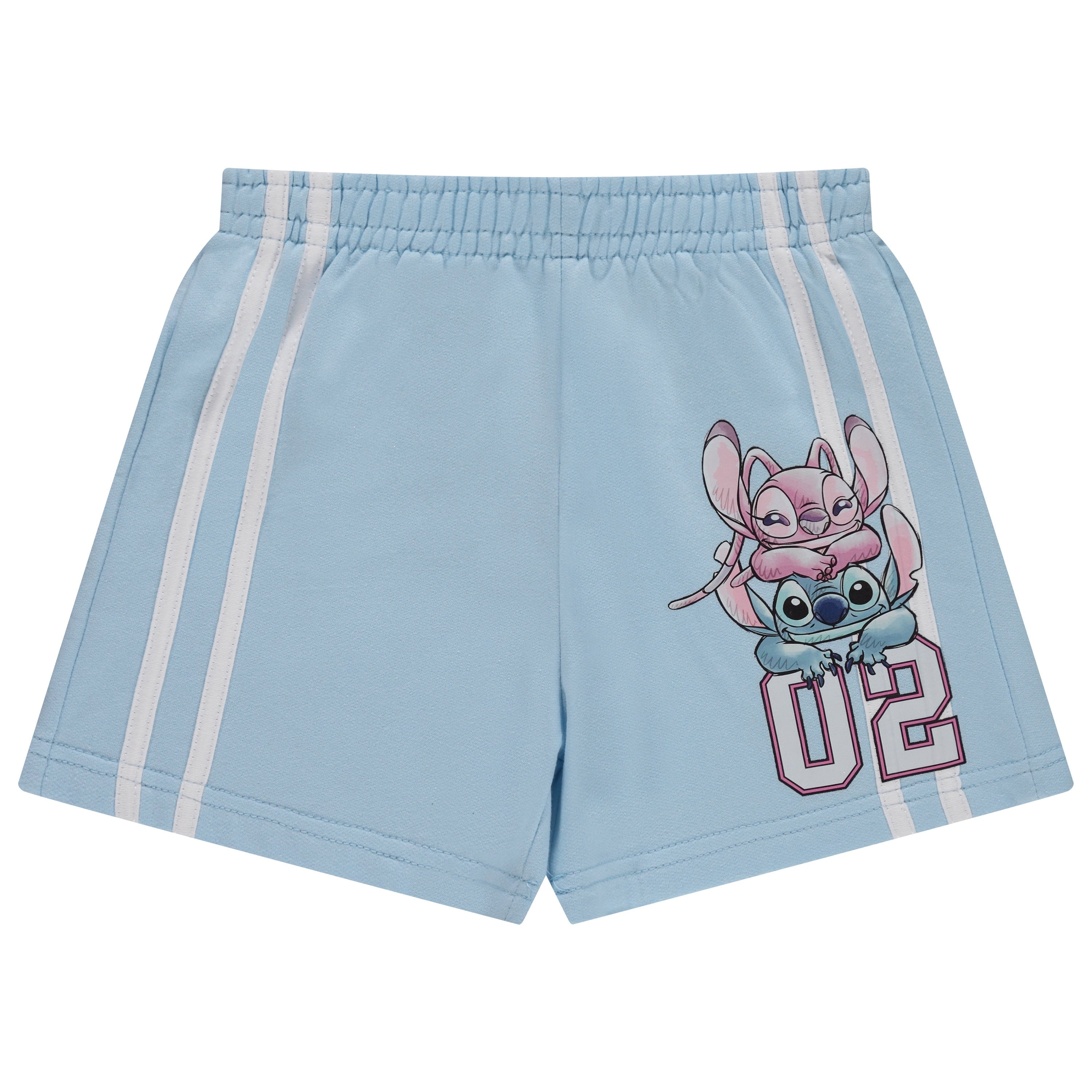 Disney Girls Lilo and Stitch Embroidered Soccer Jersey and Shorts Clothing Set- Little and Big Girls Sizes 4-16