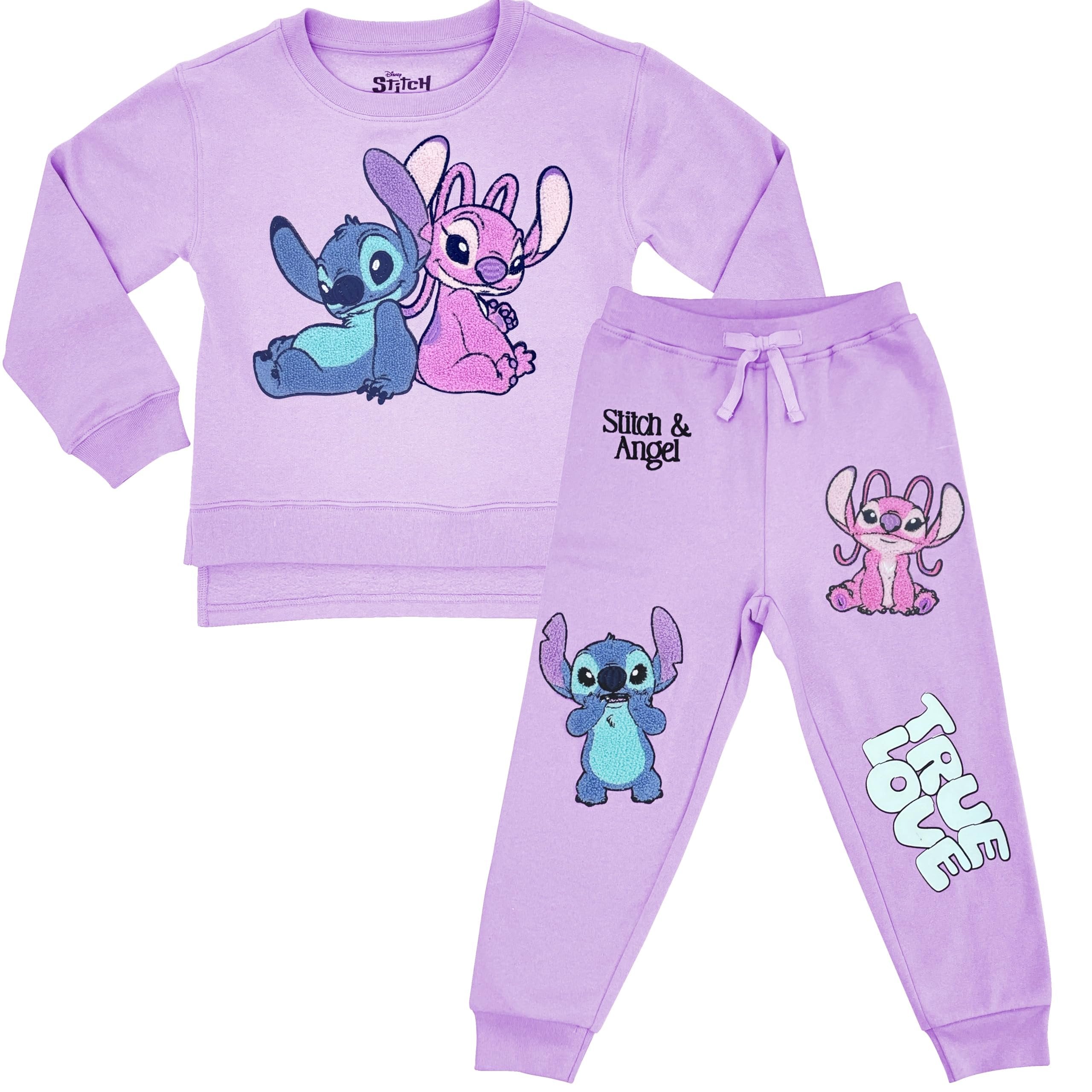 Disney Girls Lilo & Stitch Clothing Set - Stitch Sweatshirt Hoodie and Jogger - 2-Piece Outfit Set - Sizes 4-16