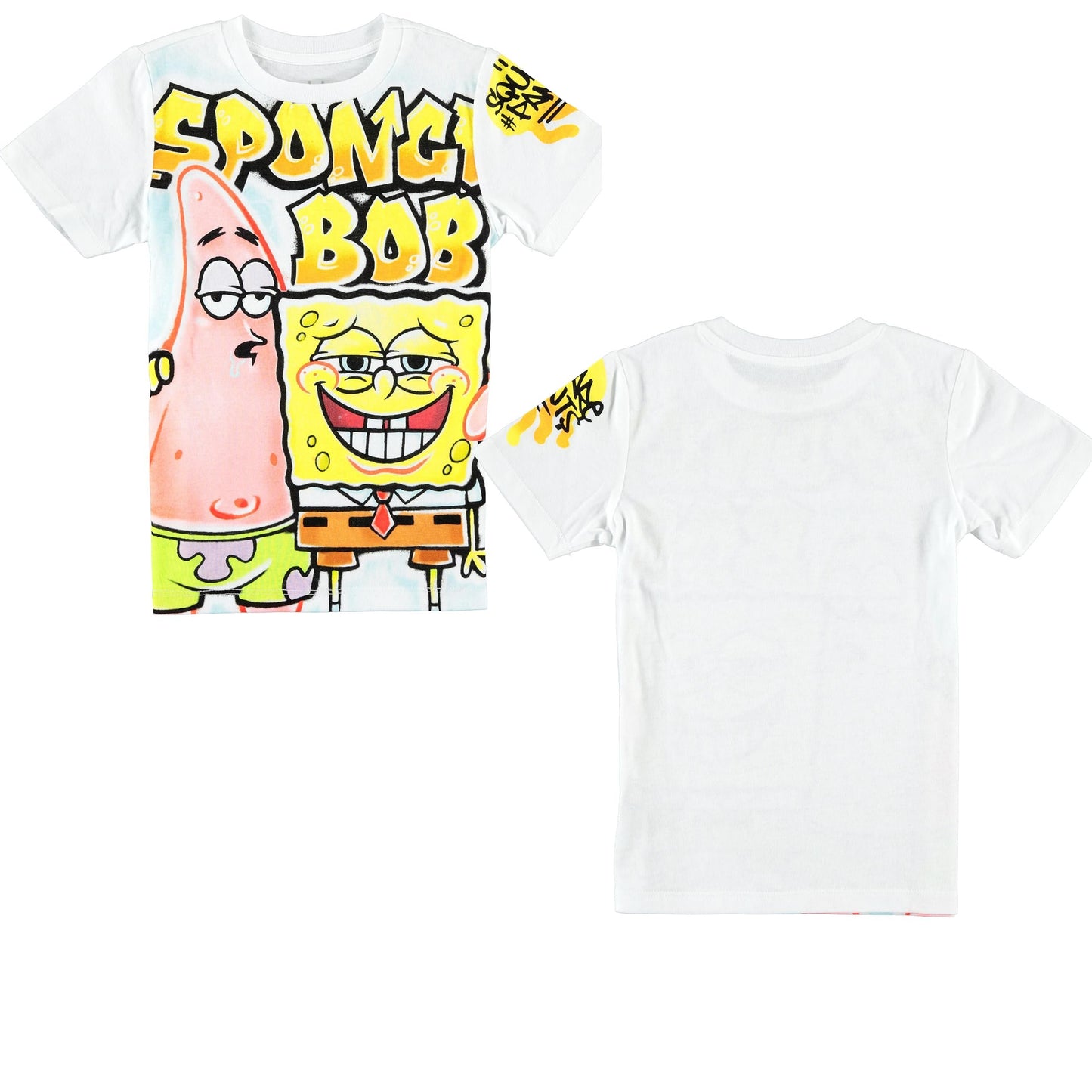 SpongeBob SquarePants Boys Short Sleeve T-Shirt - Spongebob, Patrick, Squidward, Mr Krabs - Nickelodeon - Boys Sizes 4-20