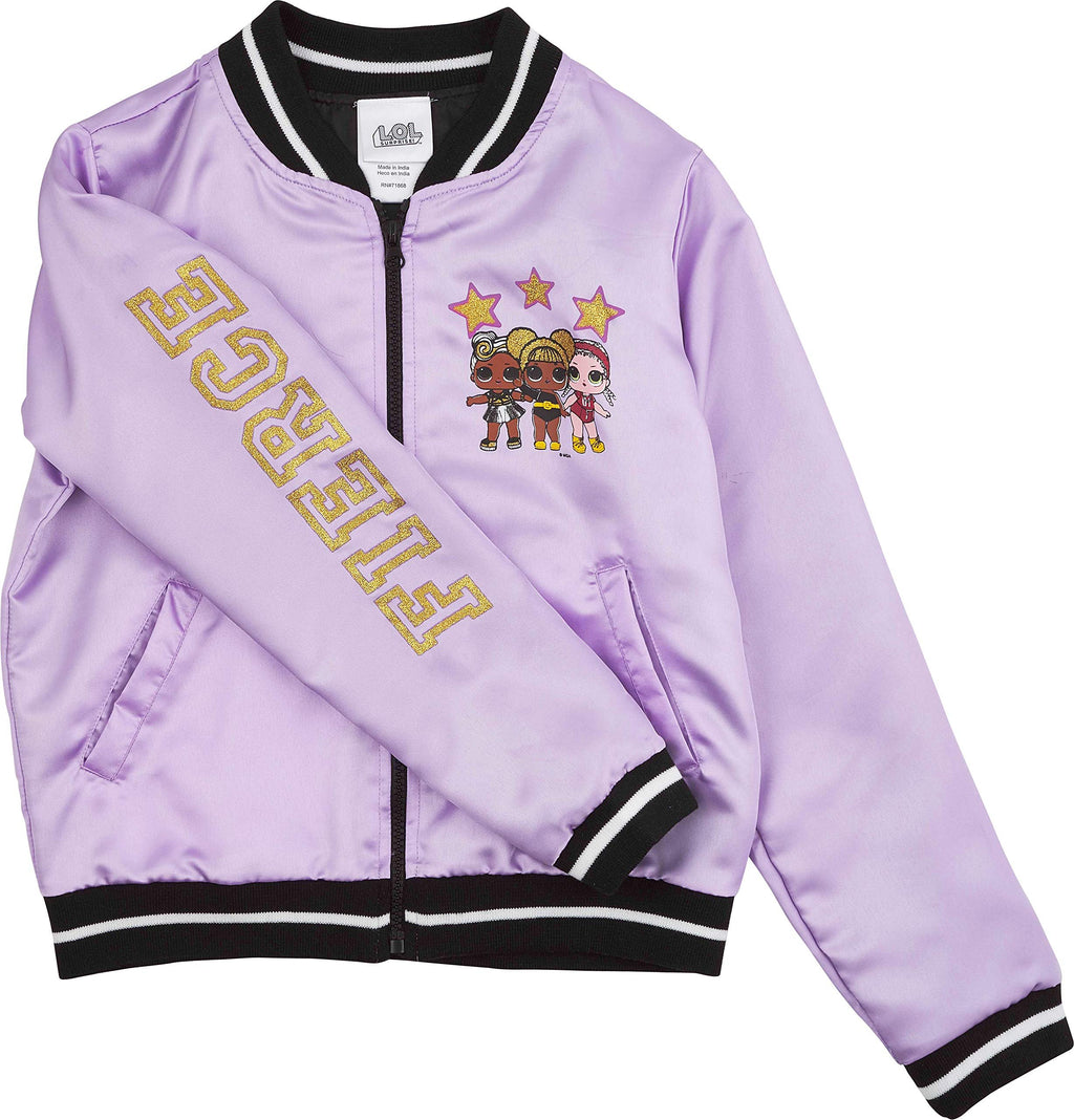 L.O.L. Surprise! Jacket for Girls Sizes 4-16 - Fierce Girls' Bomber LOL Jacket