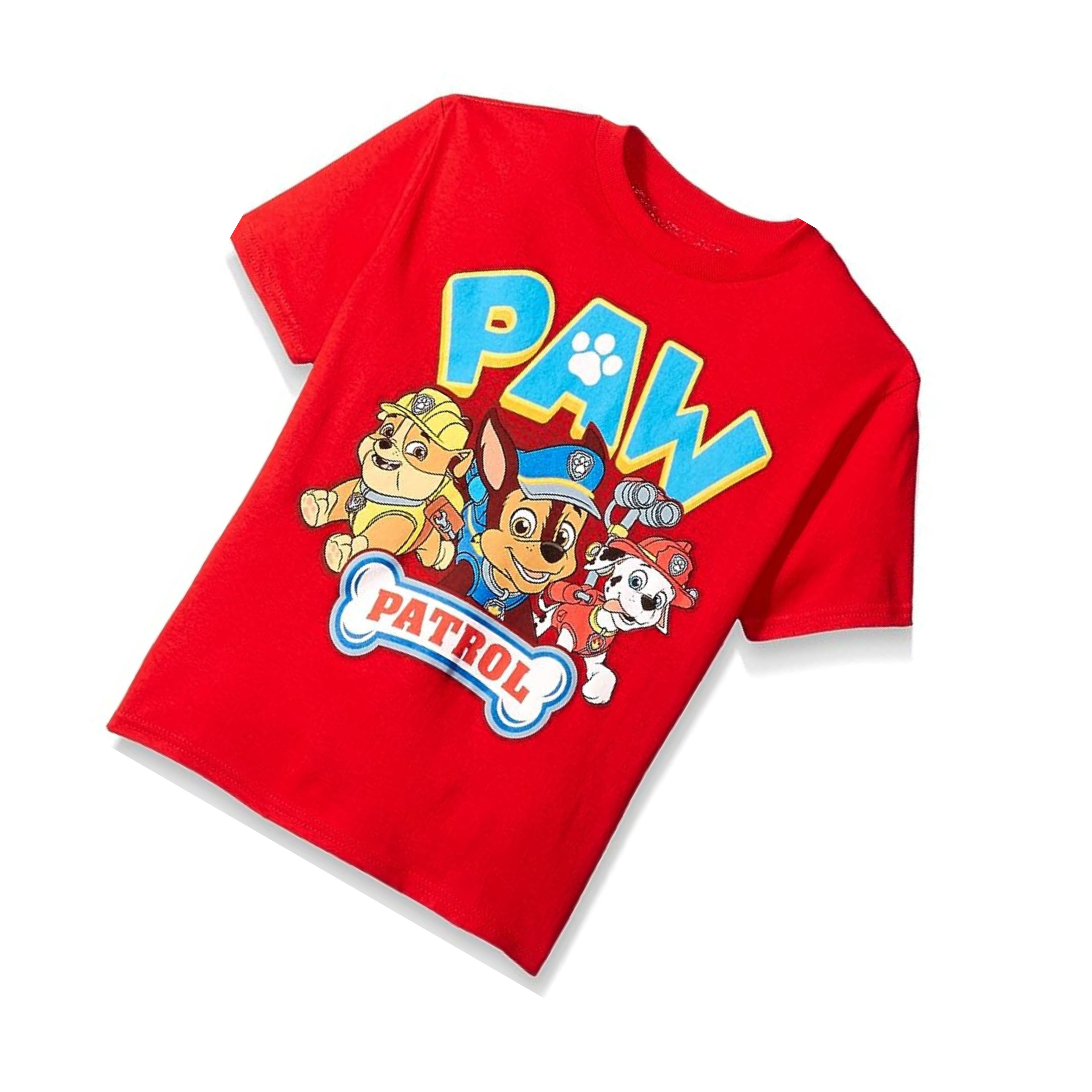 Paw Patrol Boys Short Sleeve T-Shirt-Chase, Marshall, Rubble, Zuma, Rocky-Nick Jr