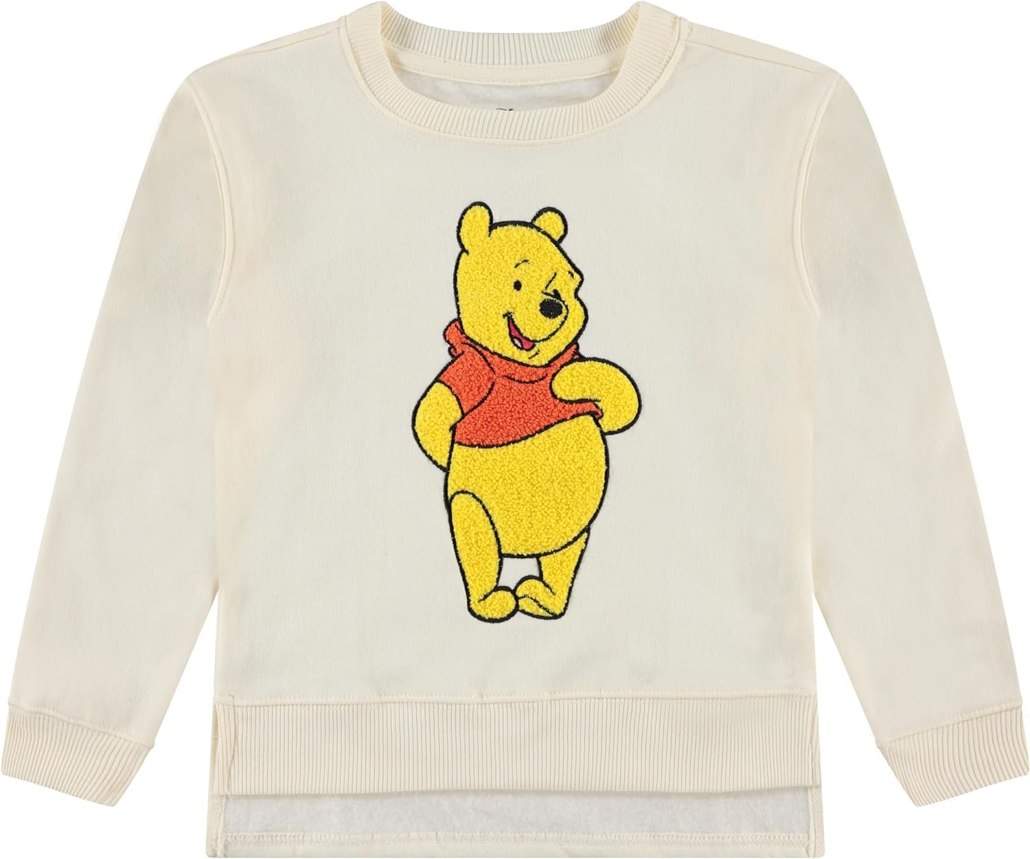DISNEY Winnie the Pooh Girls Pullover Sweatshirt with Chenille Patch - Big Girls Sizes 7-16