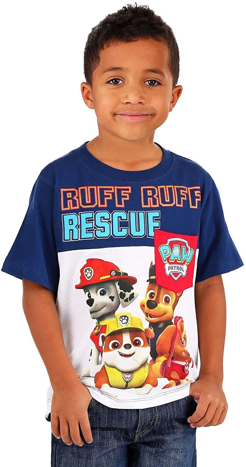 Paw Patrol Ruff Ruff Rescue Boys Pocket T-Shirt