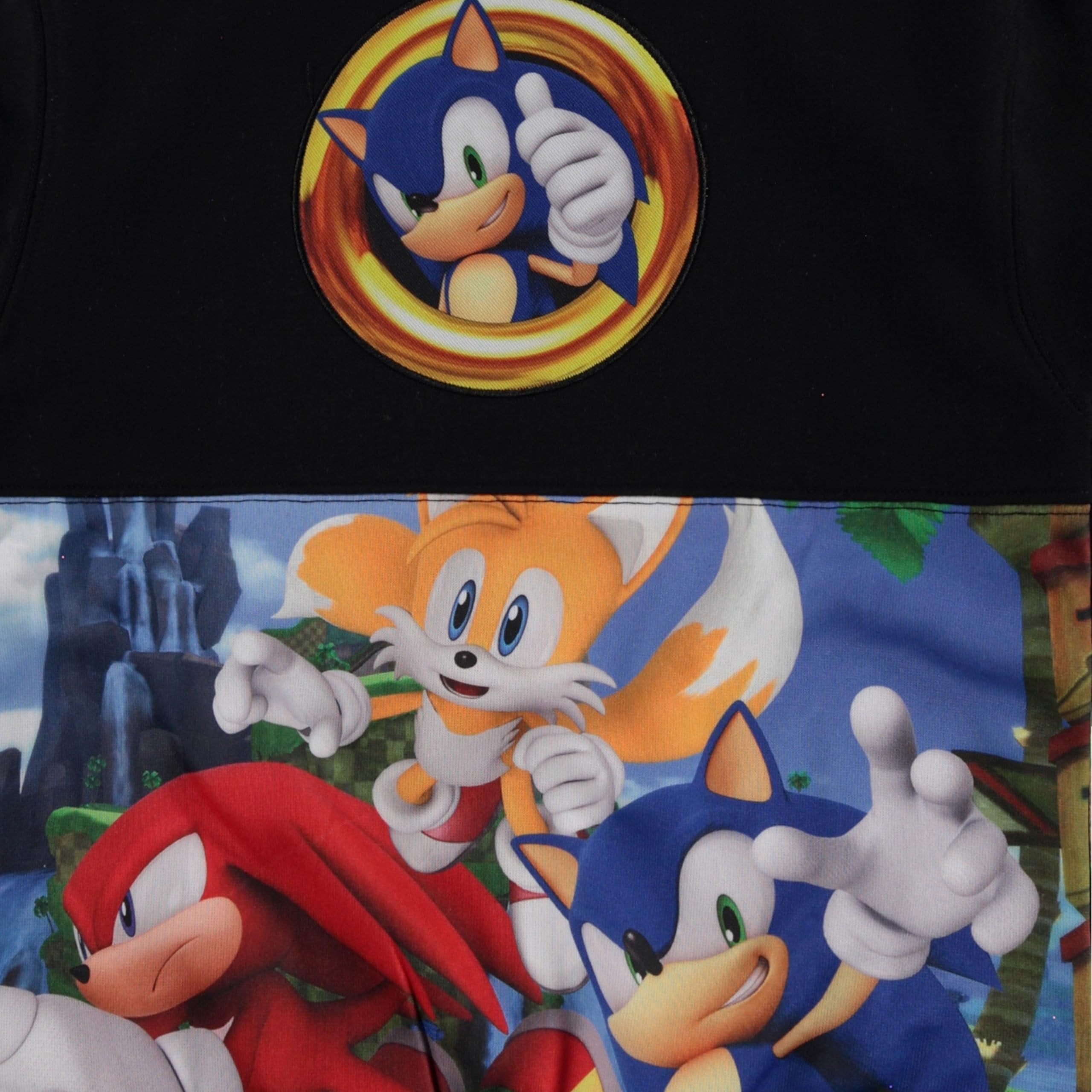 Boys Sonic The Hedgehog Pullover Hoodie- Sonic, Tails, Shadow and Knuckles Sizes 4-7