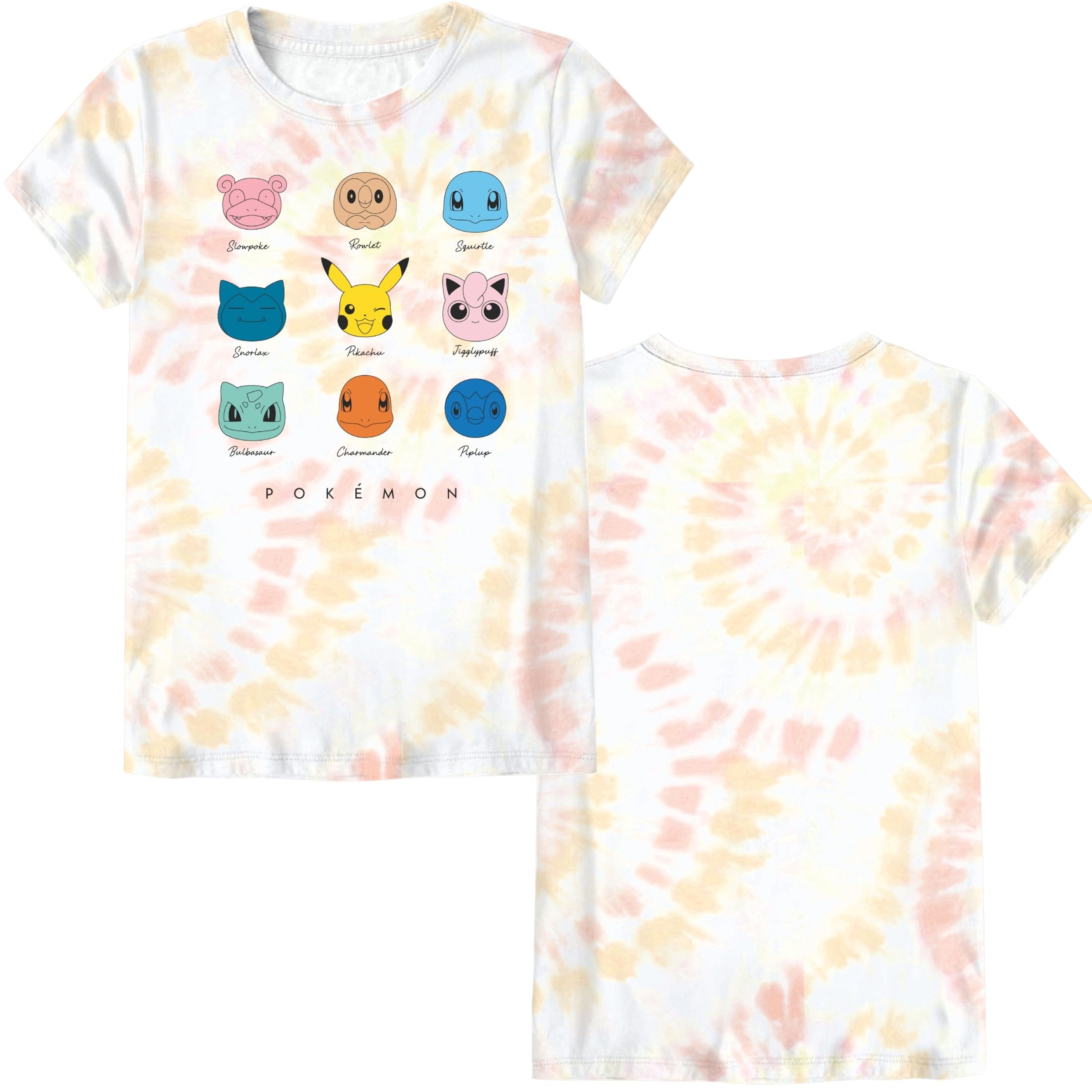 Girls Pokemon Tie-Dye Short Sleeve Character Graphic T-Shirt-Sizes 4-16