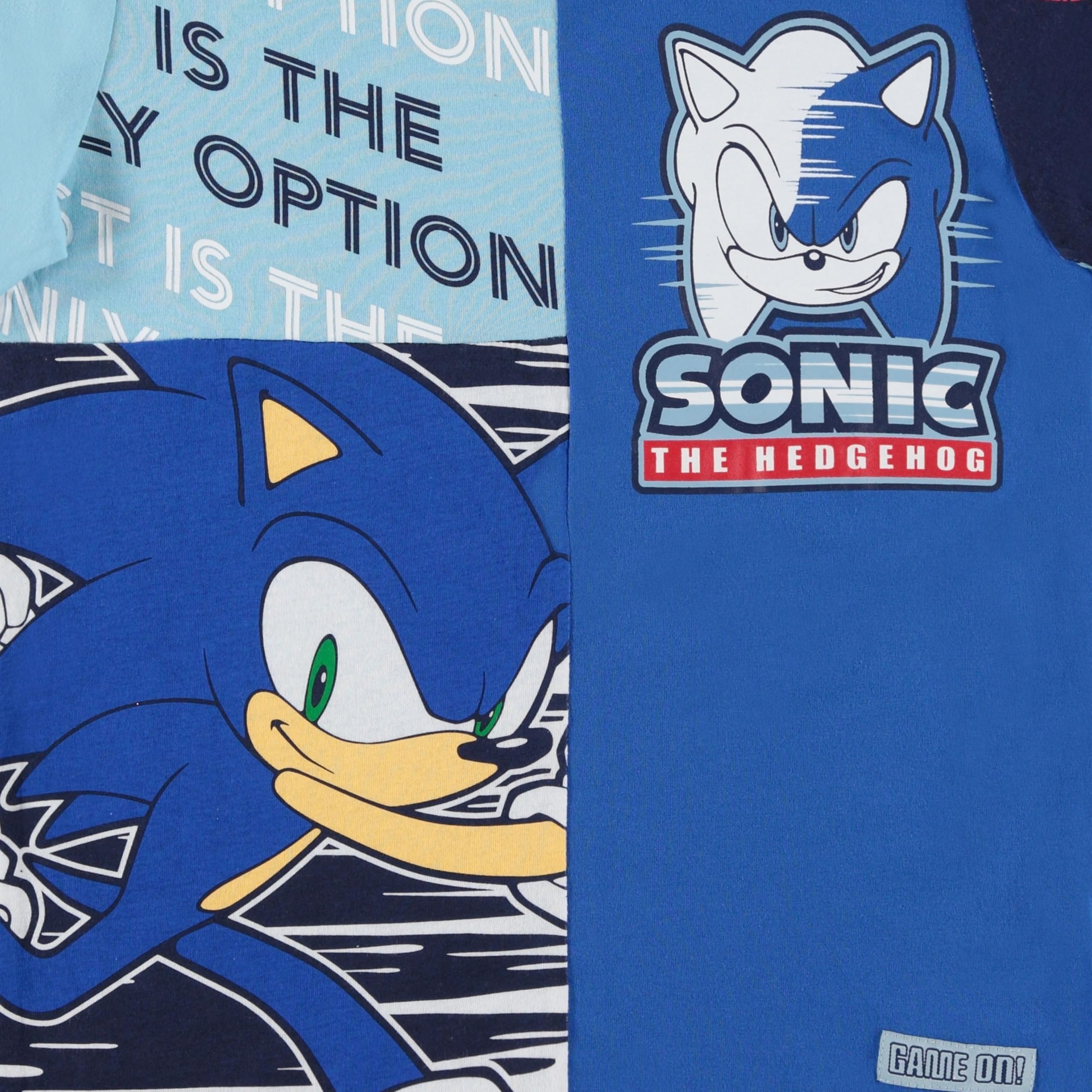 Boys Sonic the Hedgehog T-Shirt Sega Graphic Short Sleeve Crewneck Tee Little Big Boys