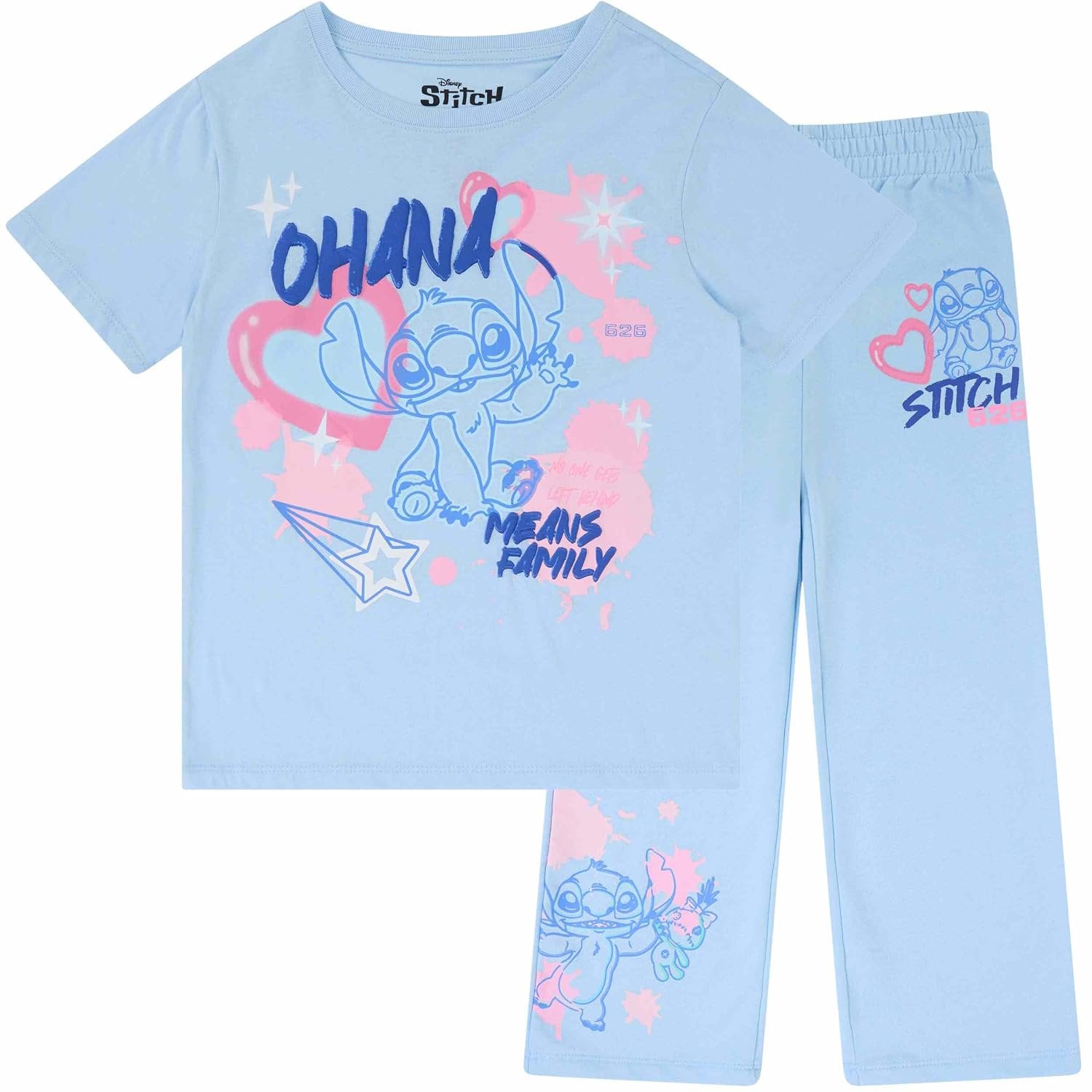 Disney Lilo & Stitch Girls Shirt & Pants Outfit Set, Sizes 4-16