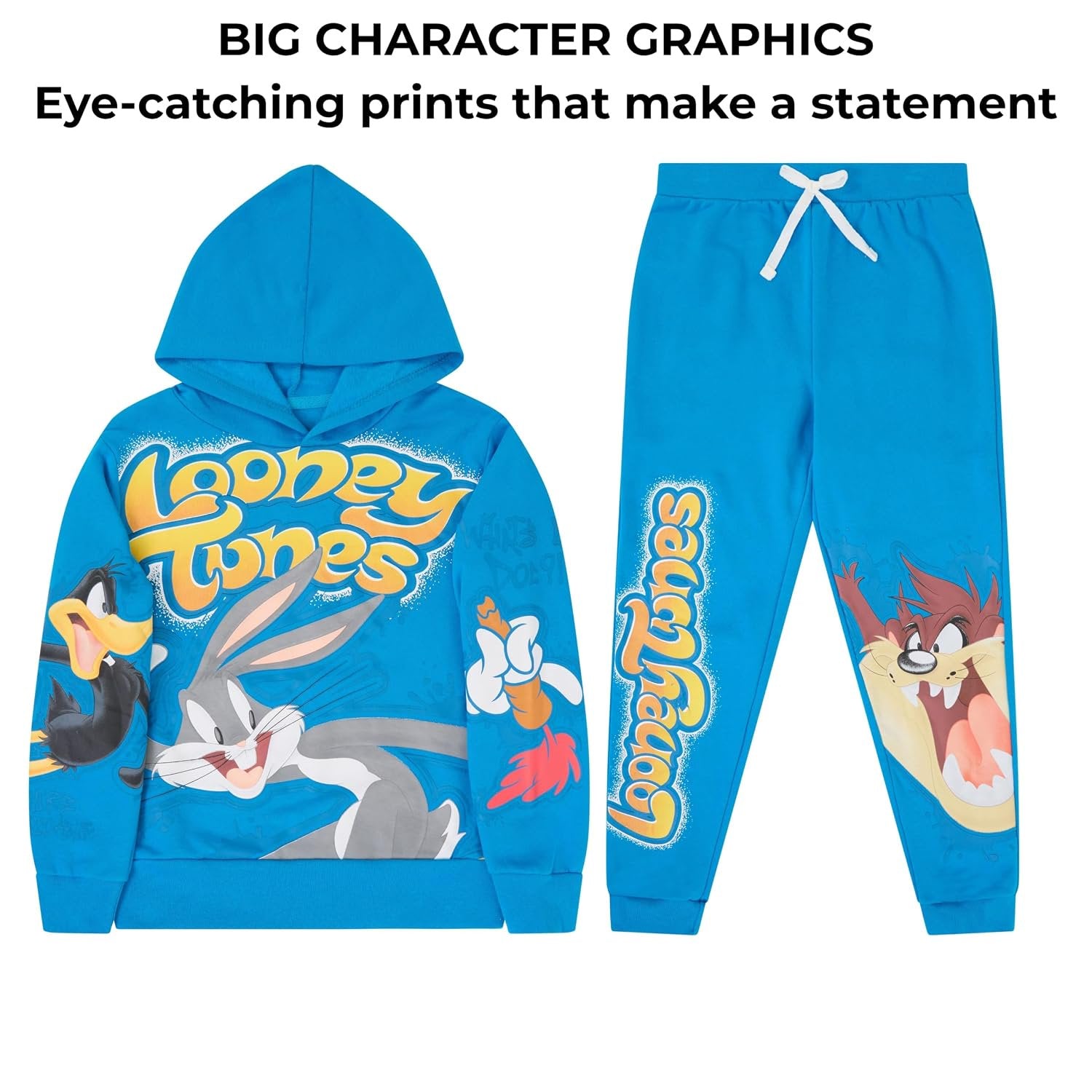 LOONEY TUNES Boys Hoodie and Jogger Pants 2-Piece Outfit Set- Boys Sizes 4-16