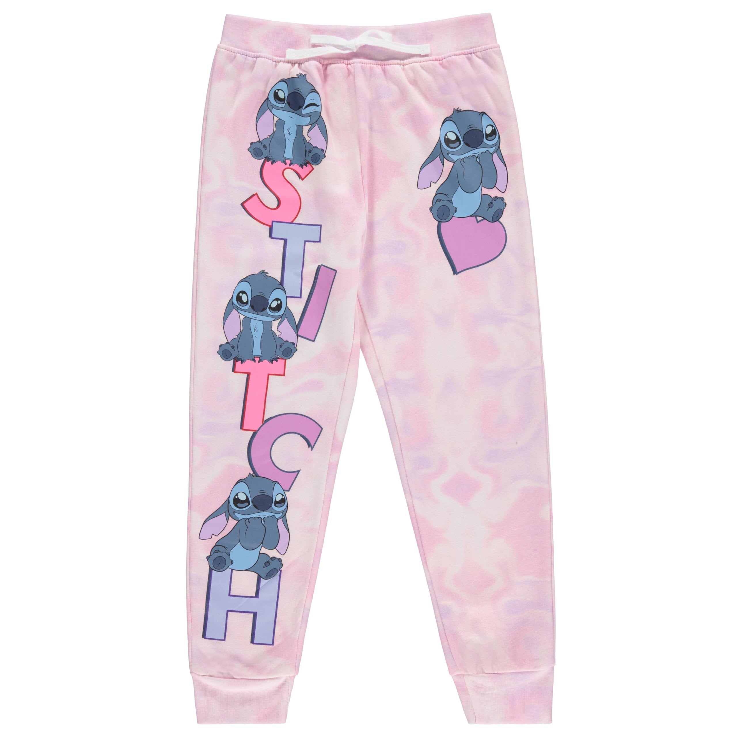 Disney Girls Lilo and Stitch Jogger Sweatpants with Minnie Mouse & Disney Princesses, Little and Big Girls Sizes 4-16