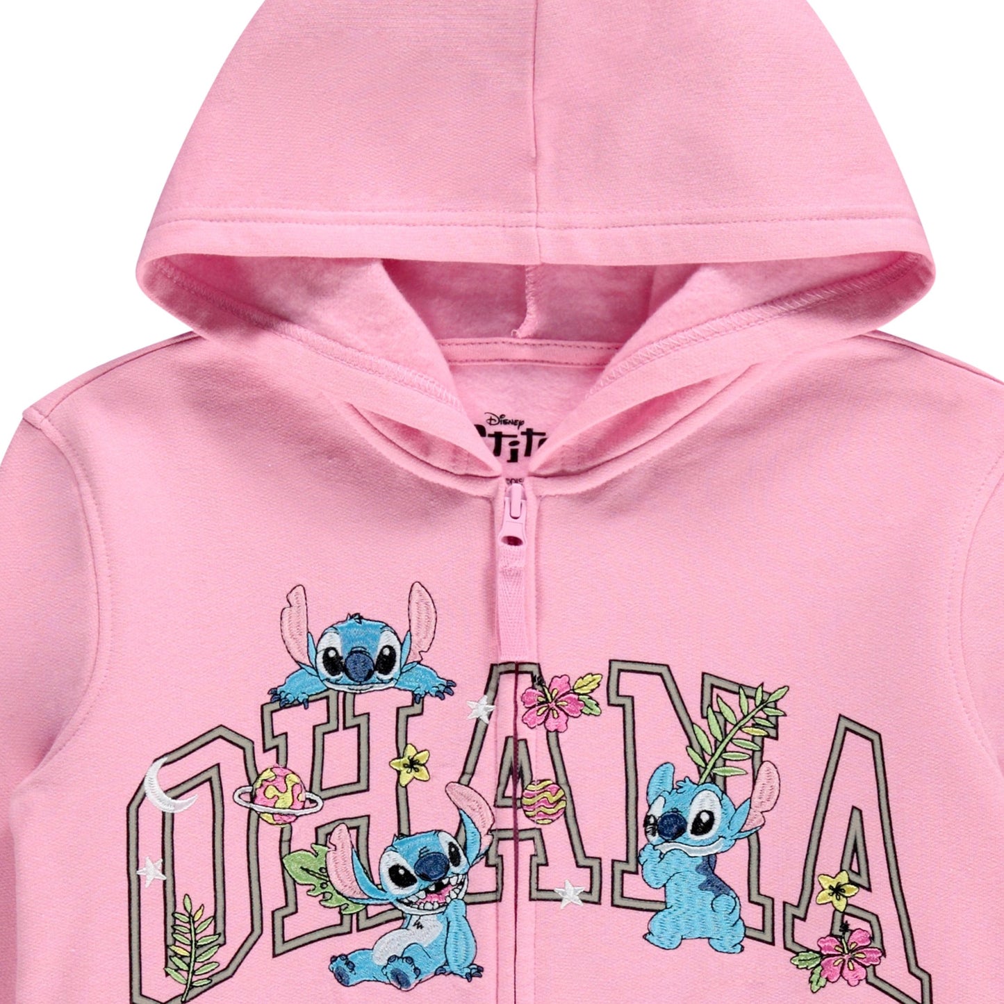 DISNEY Girls Lilo & Stitch Zip Up Hoodie - Little and Big Girls Sizes 4-16