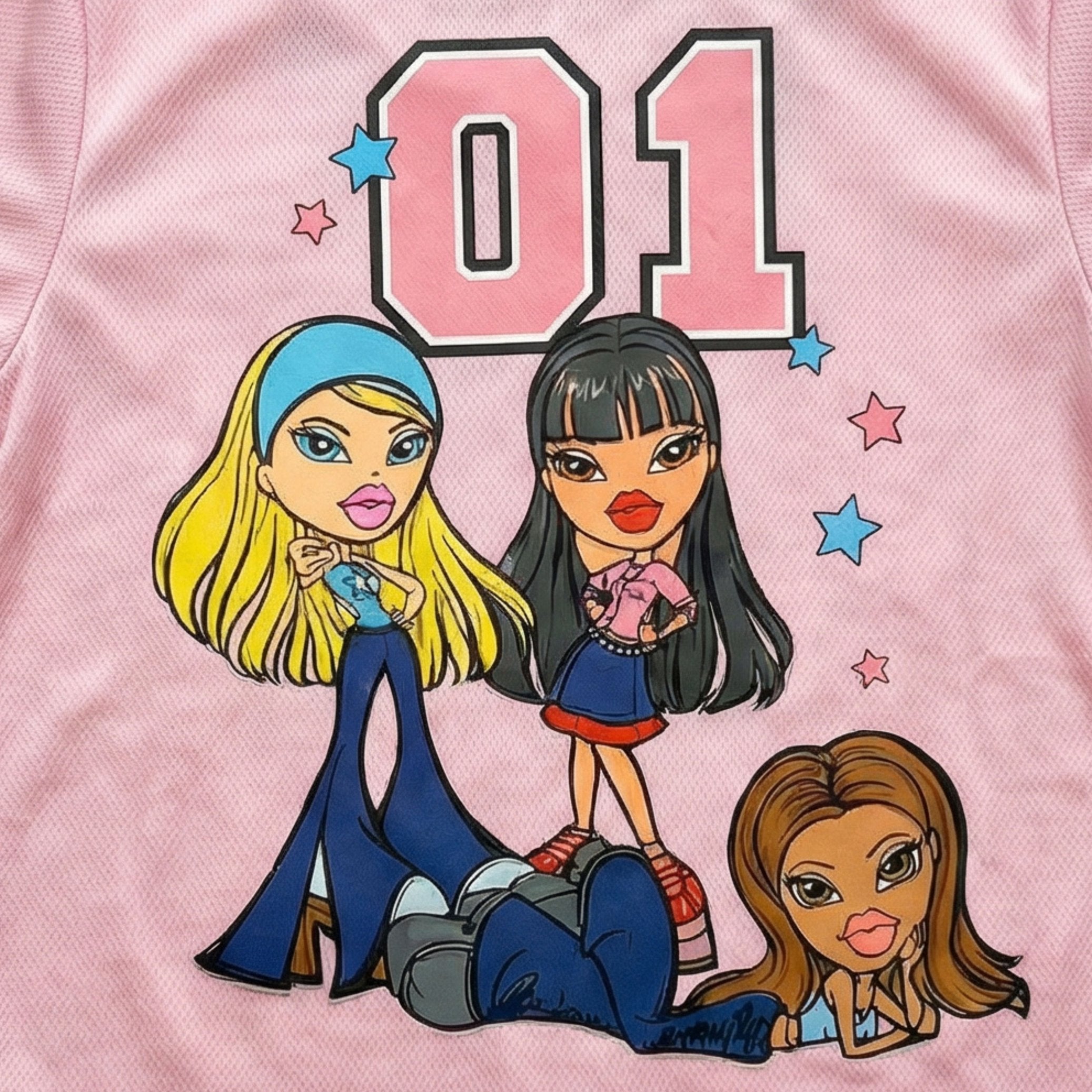 Bratz Girls Baseball Jersey Shirt, Button-Down Mesh Graphic Top, Youth Sizes 7–16