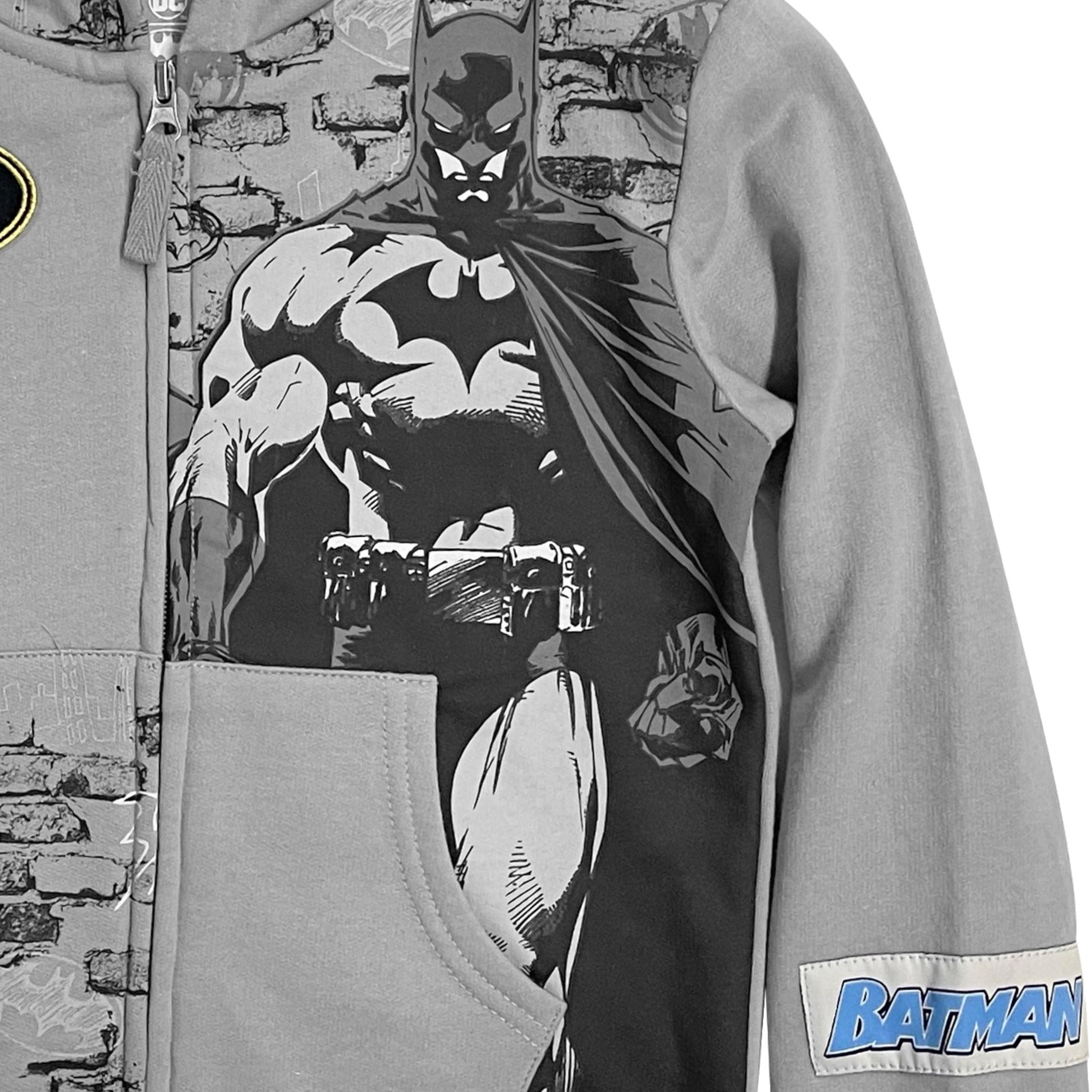 DC Comics Boys Batman Zip-Up Hoodie – Superhero Hoodie for Boys Sizes 4-7