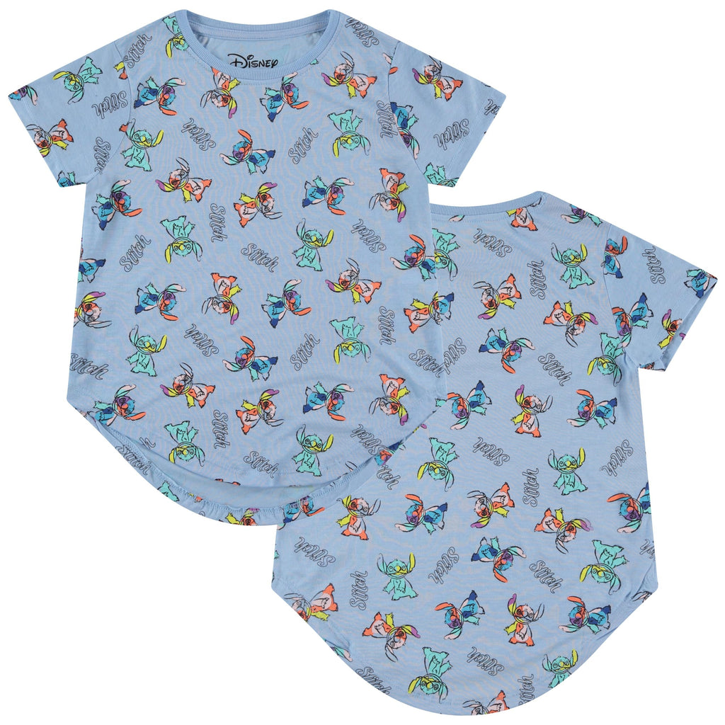 Disney Lilo and Stitch Girls Short Sleeve T-Shirt- Stitch Girls Tee Sizes 4-16