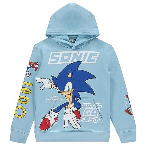 Boys Sonic The Hedgehog Pullover Hoodie- Sonic, Tails, Shadow and Knuckles Sizes 4-7